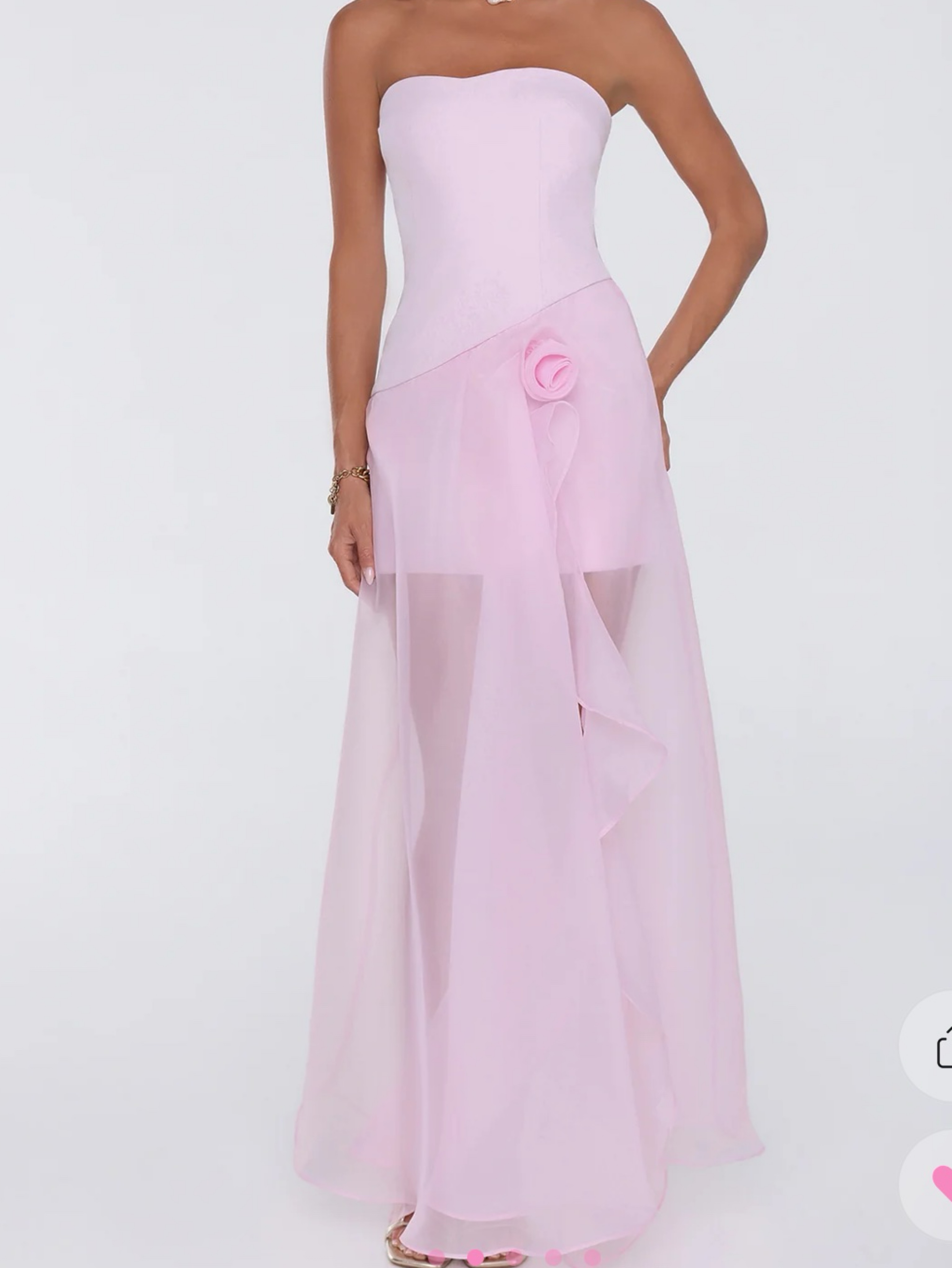 hello molly pink dresses HELLO MOLLY Upon A Cloud Strapless Mini Dress Pink
