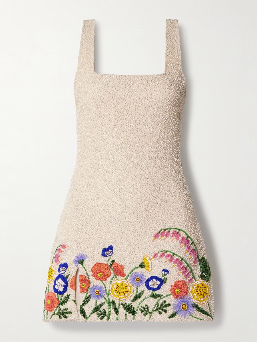 STAUD Seed Shop Beaded Dress by Staud - Pickle STAUD Seed Shop Beaded Dress by Staud - Pickle