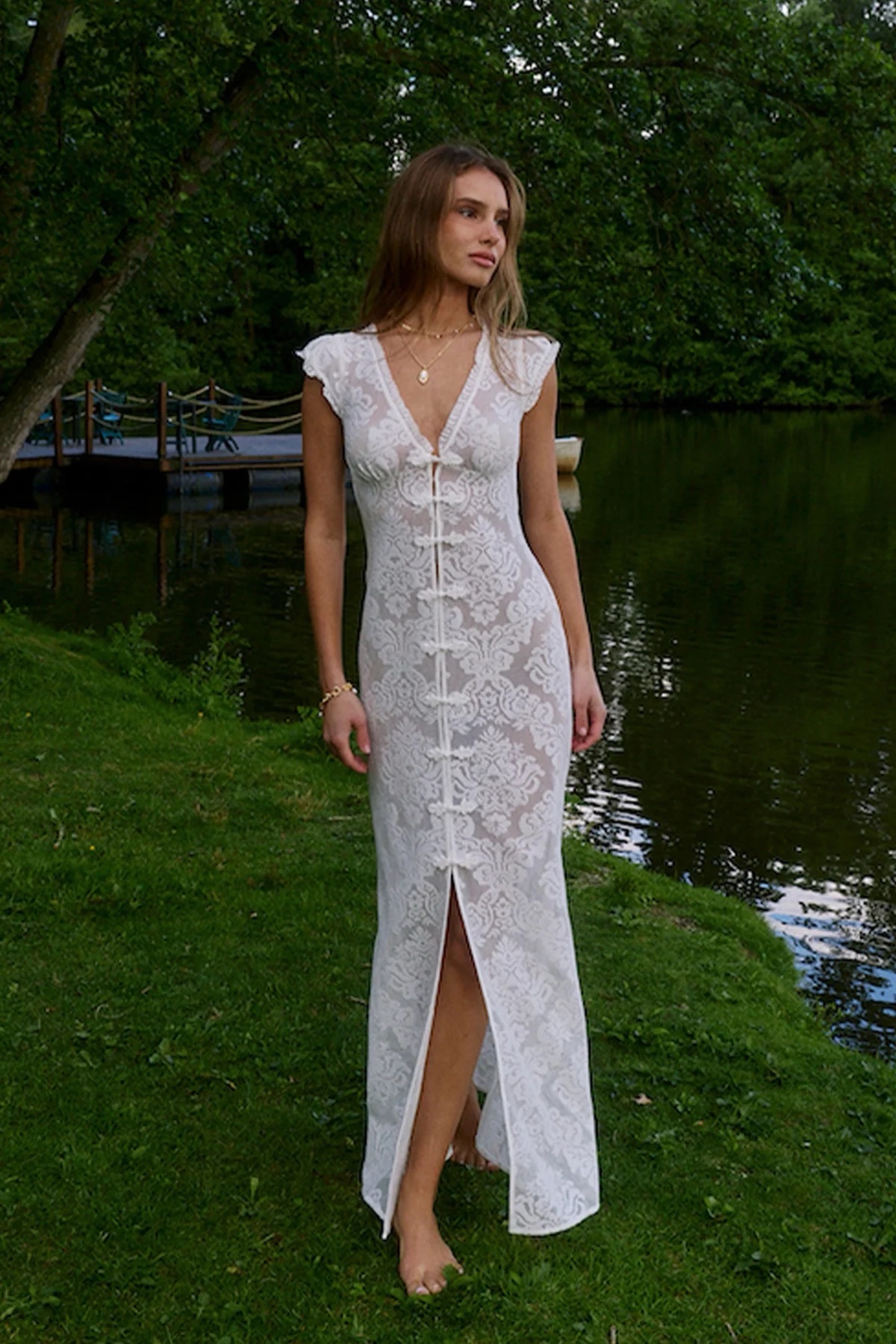 Bydee Aloura Maxi Dress in Lumiere by Bydee - Pickle