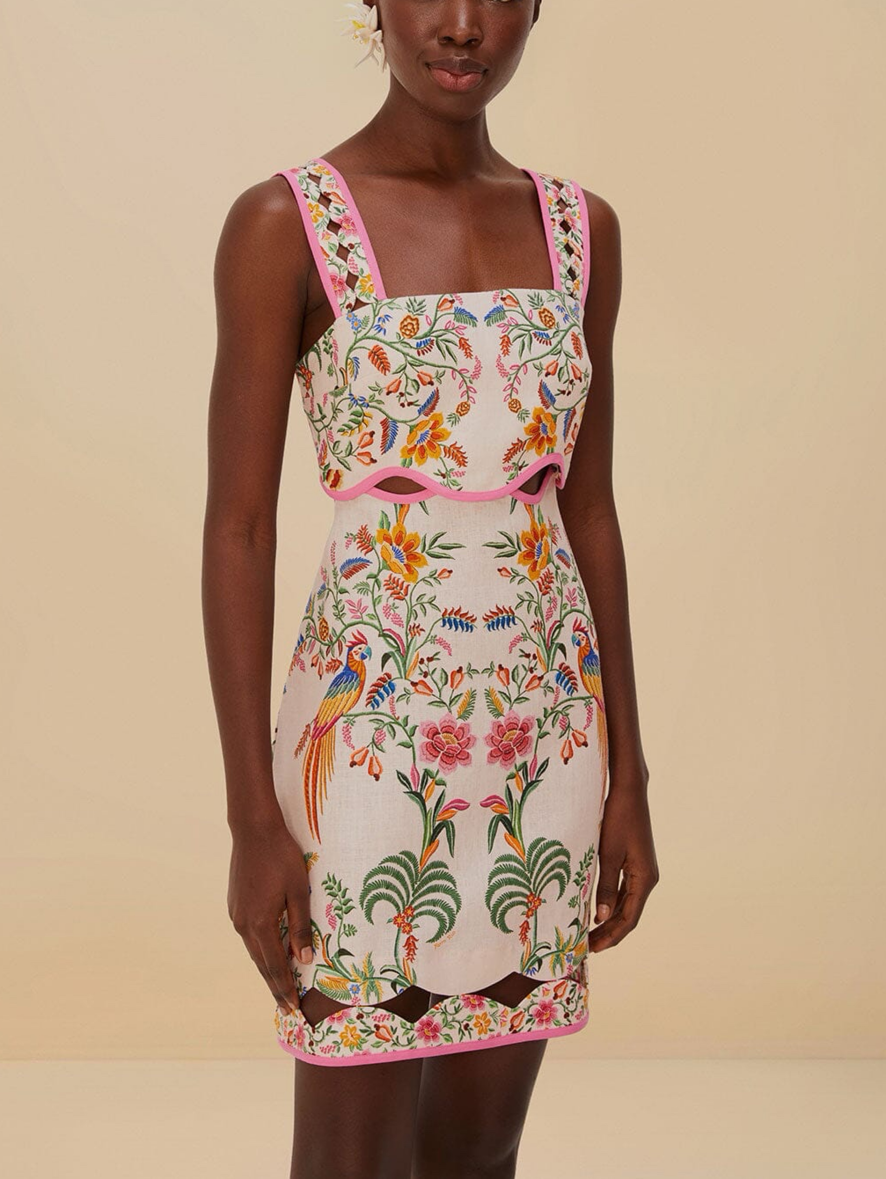 farm rio pink leopard forest mini dress Leopard Forest Mini Dress The RiverLane
