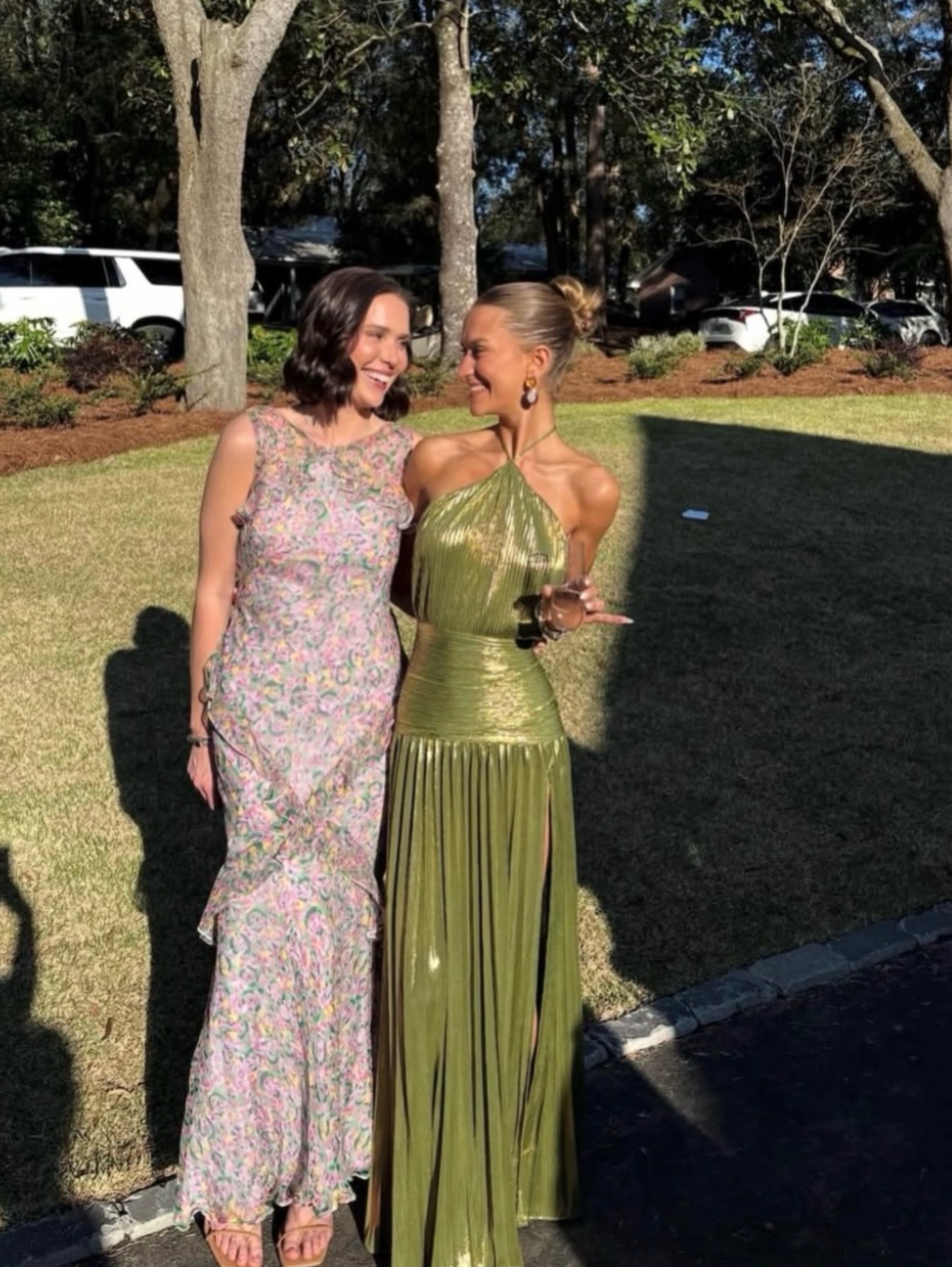 thalia metallic peridot maxi dress Thalia Metallic Peridot Maxi Dress