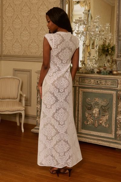 lumiere maxi dress Women's Lumire Ruffle Maxi Dress White XS/S/M/L/Customize MEAN BLVD, White / XS