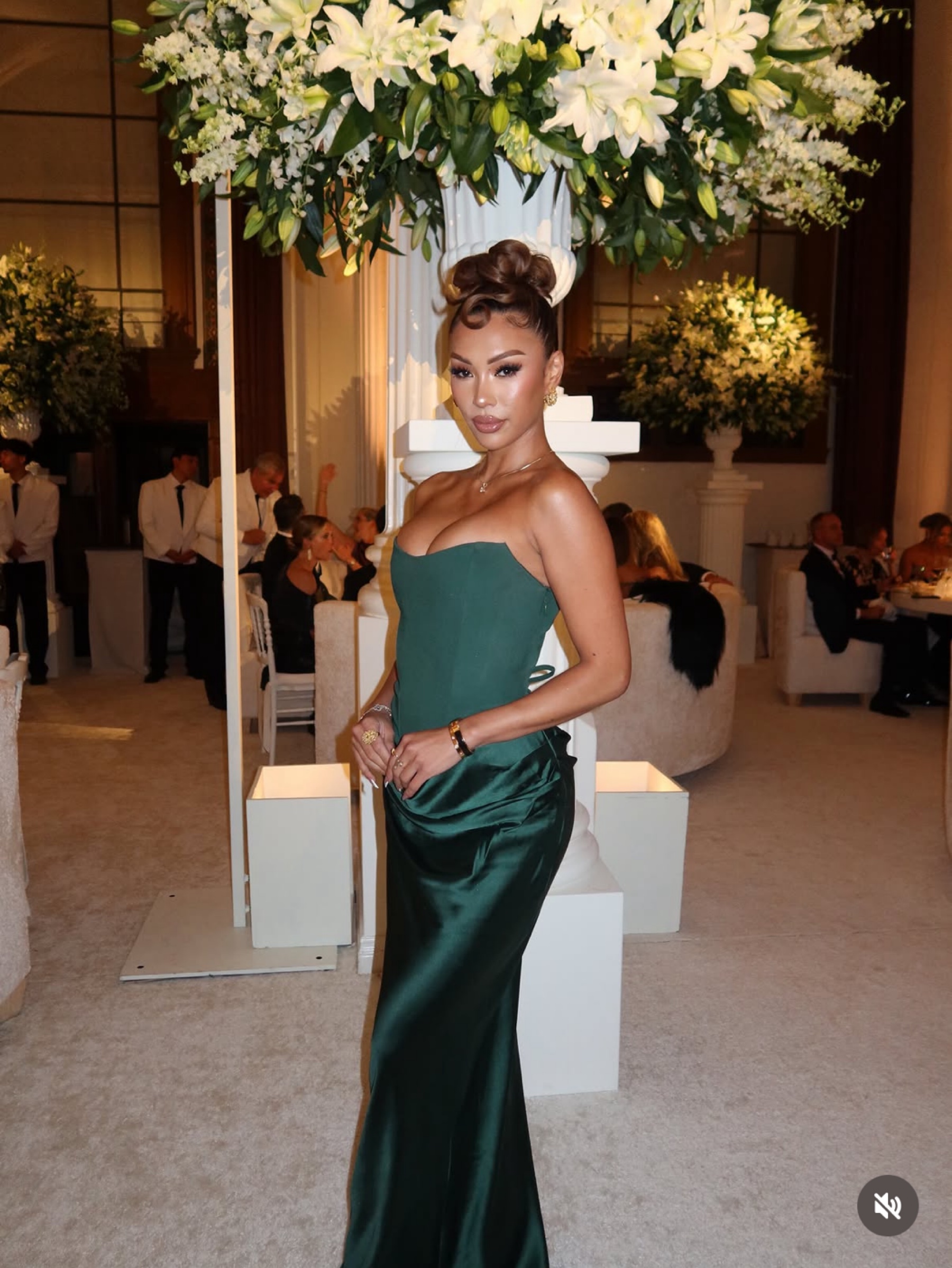 emerald green bustier dress Babyboo Maggie Corset Drop Waist Satin Maxi by Babyboo Fashion Sparkling from the sweetheart Size:XXS Petite LowStock:44057868861491 Maxi dress Party Dresses – Miss