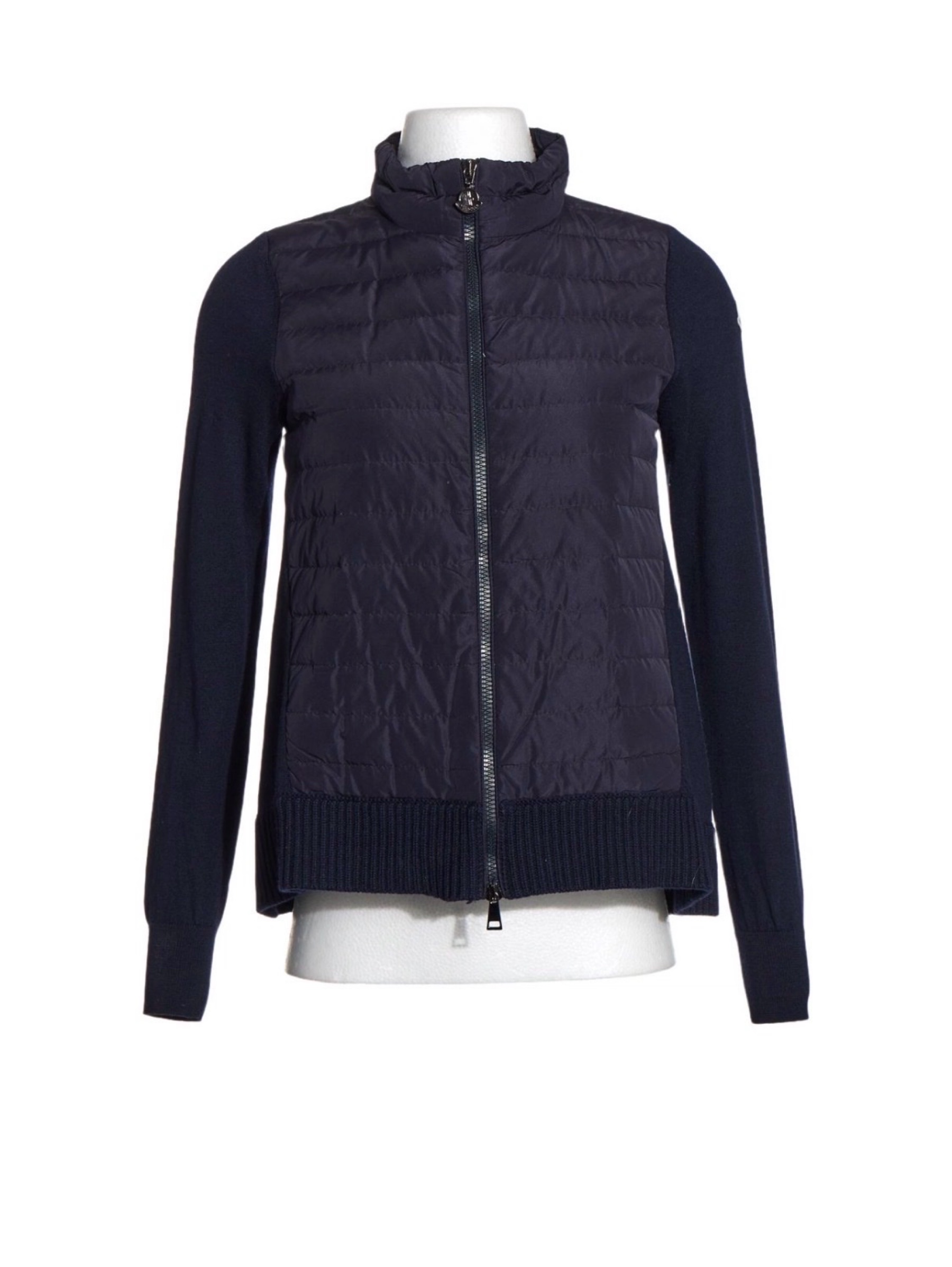 Moncler Navy Puffer Hybrid Cardigan by Moncler | Pickle