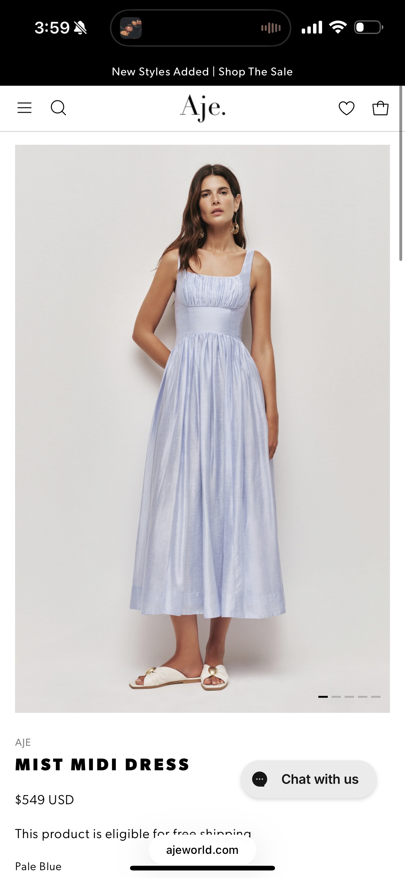 AJE mist midi/maxi blue dress by Aje - Pickle AJE mist midi/maxi blue dress by Aje - Pickle