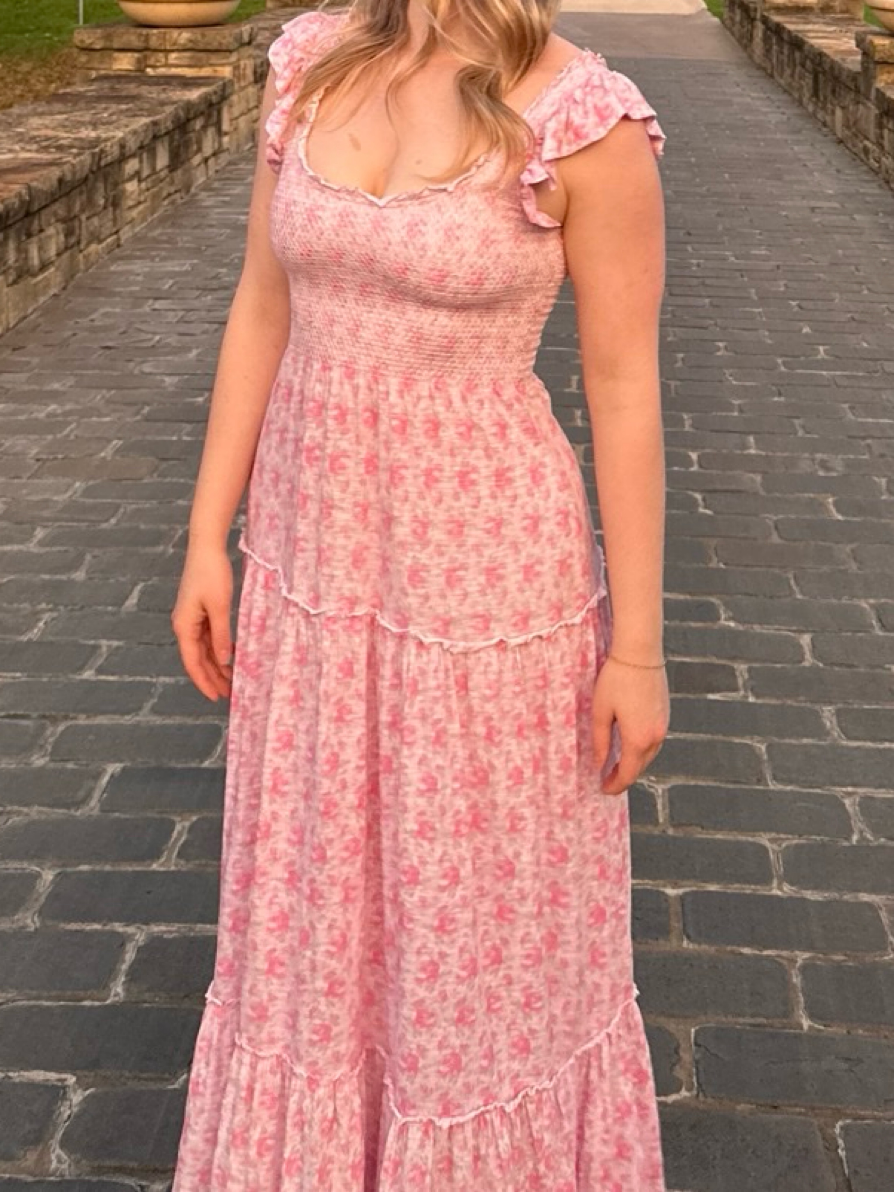 chessie maxi dress LoveShackFancy Chessie Maxi Dress in Ballet Pink