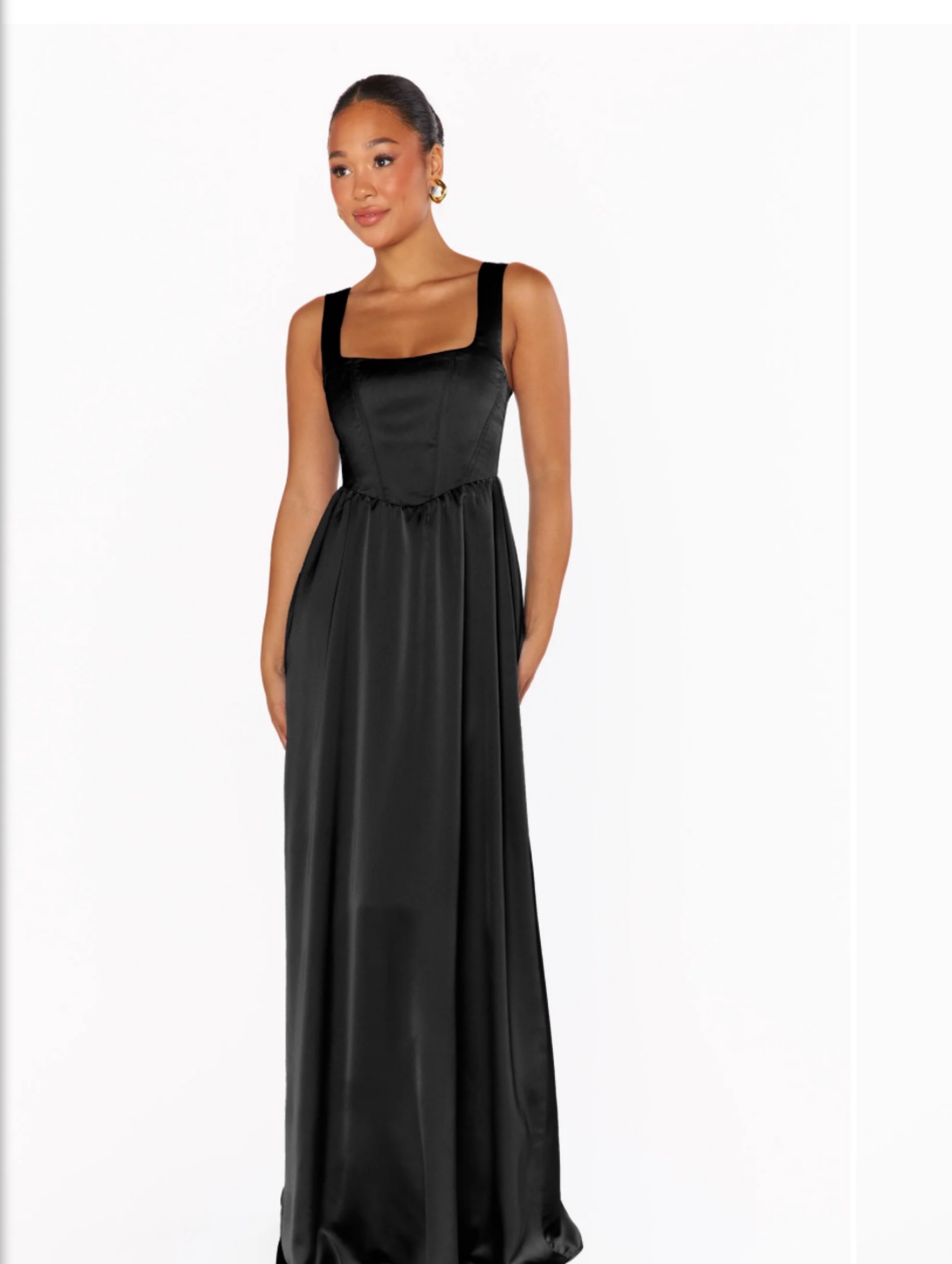 Show Me Your MuMu Nina Maxi Dress ~ Black Luxe Satin