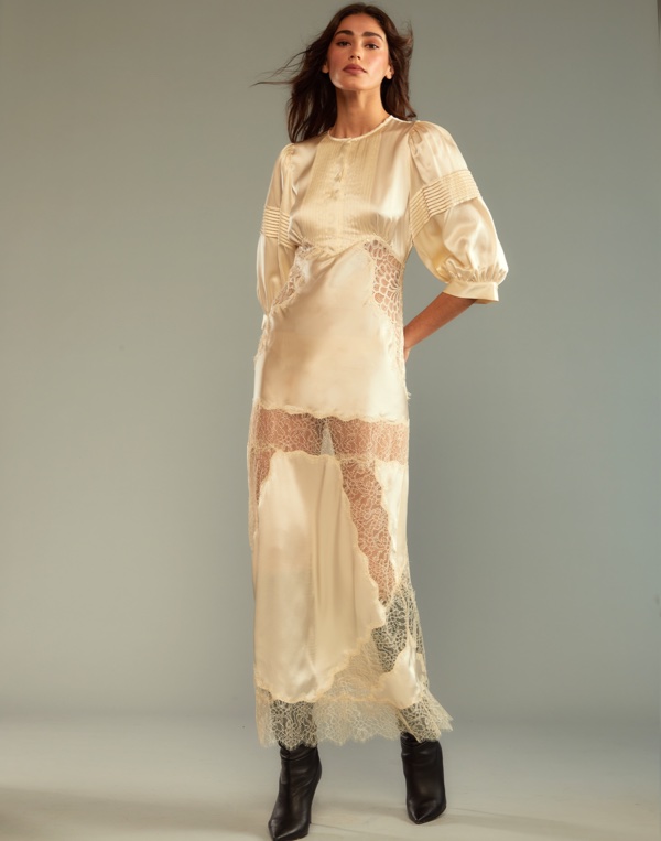 Cynthia Rowley Lace-Trimmed Dress by Cynthia Rowley - Pickle Cynthia Rowley Lace-Trimmed Dress by Cynthia Rowley - Pickle