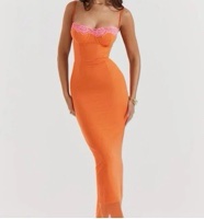 tiffany prom dresses Blue Handmade Flower Applique Tulle Charming ,PD0 – AlineBridal Christmas Party Outfits full mermaid skirt I've always loved Kate Color:Orange Dress