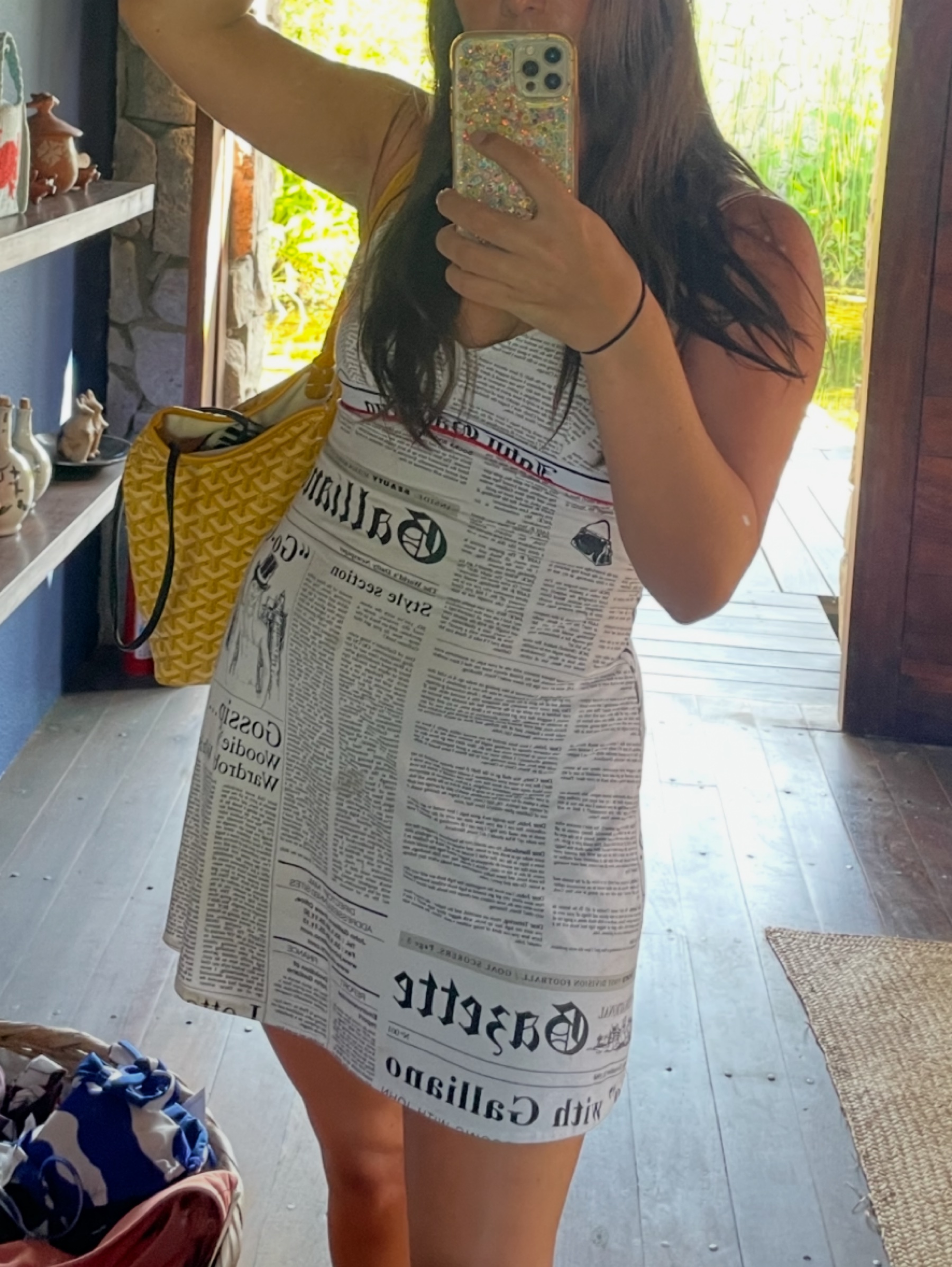 John Galliano Vintage Newspaper ワンピース RARE Vintage John Galliano Newsprint Dress by John Galliano | Pickle