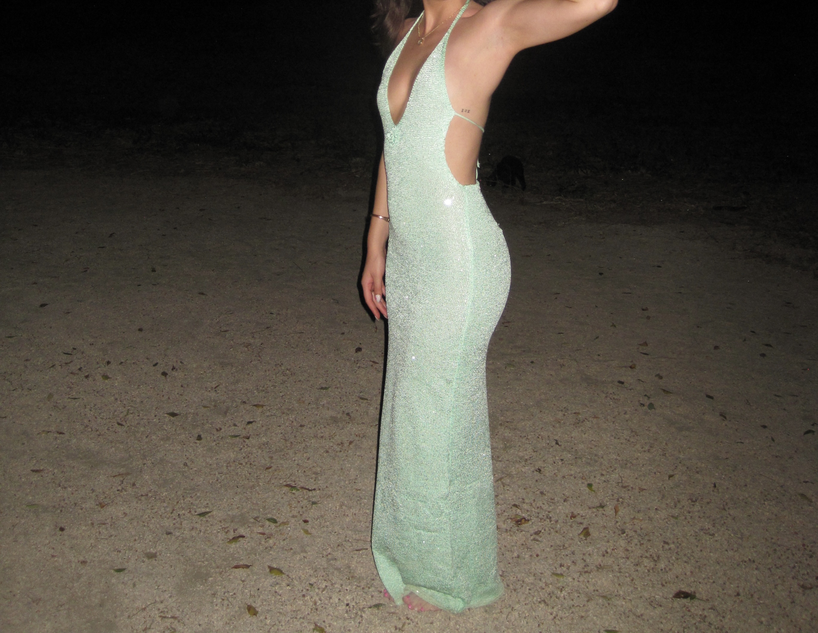 Mint Green Sparkley Maxi Dress with Flower Detail by Peppermayo - Pickle Mint Green Sparkley Maxi Dress with Flower Detail by Peppermayo - Pickle