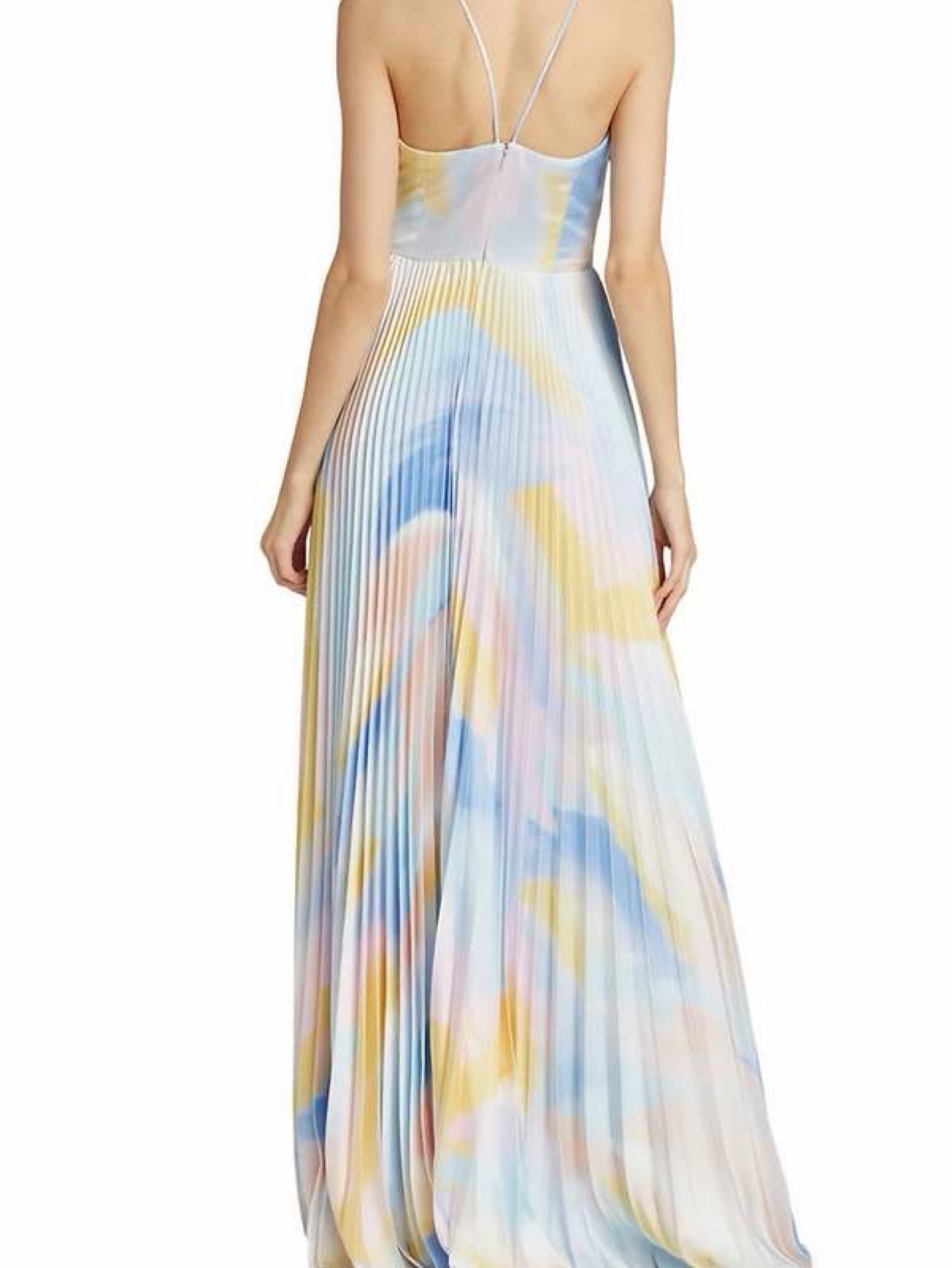 monique lhuillier tiered pleated dress ML Monique Lhuillier Green Floral Tiered