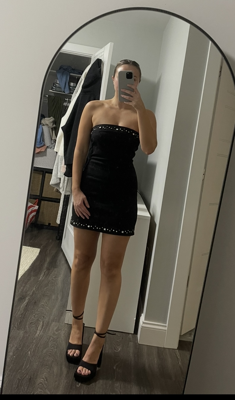 Zara rhinestone mini dress by Zara - Pickle