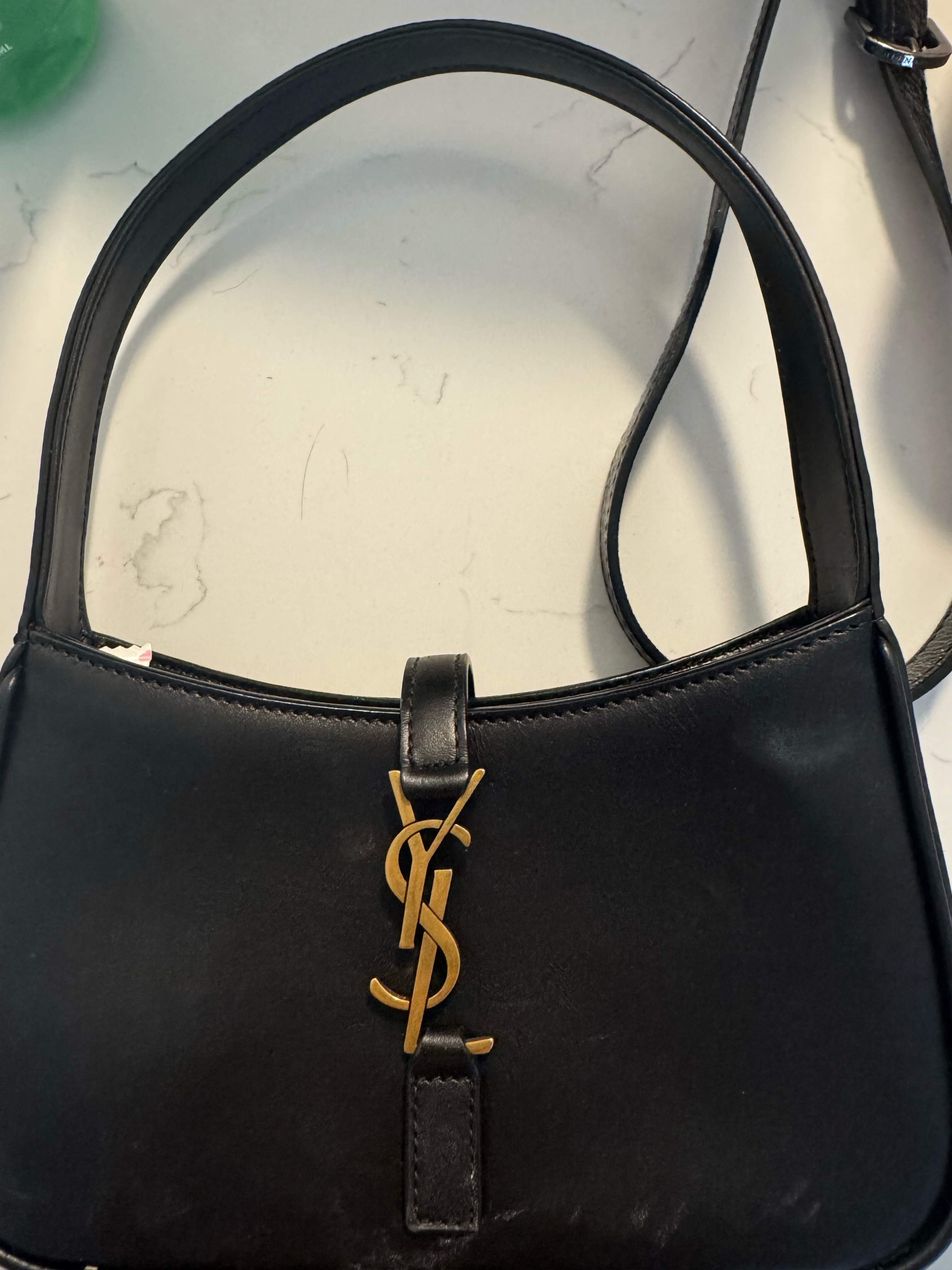 YSL Black Leather Shoulder Bag