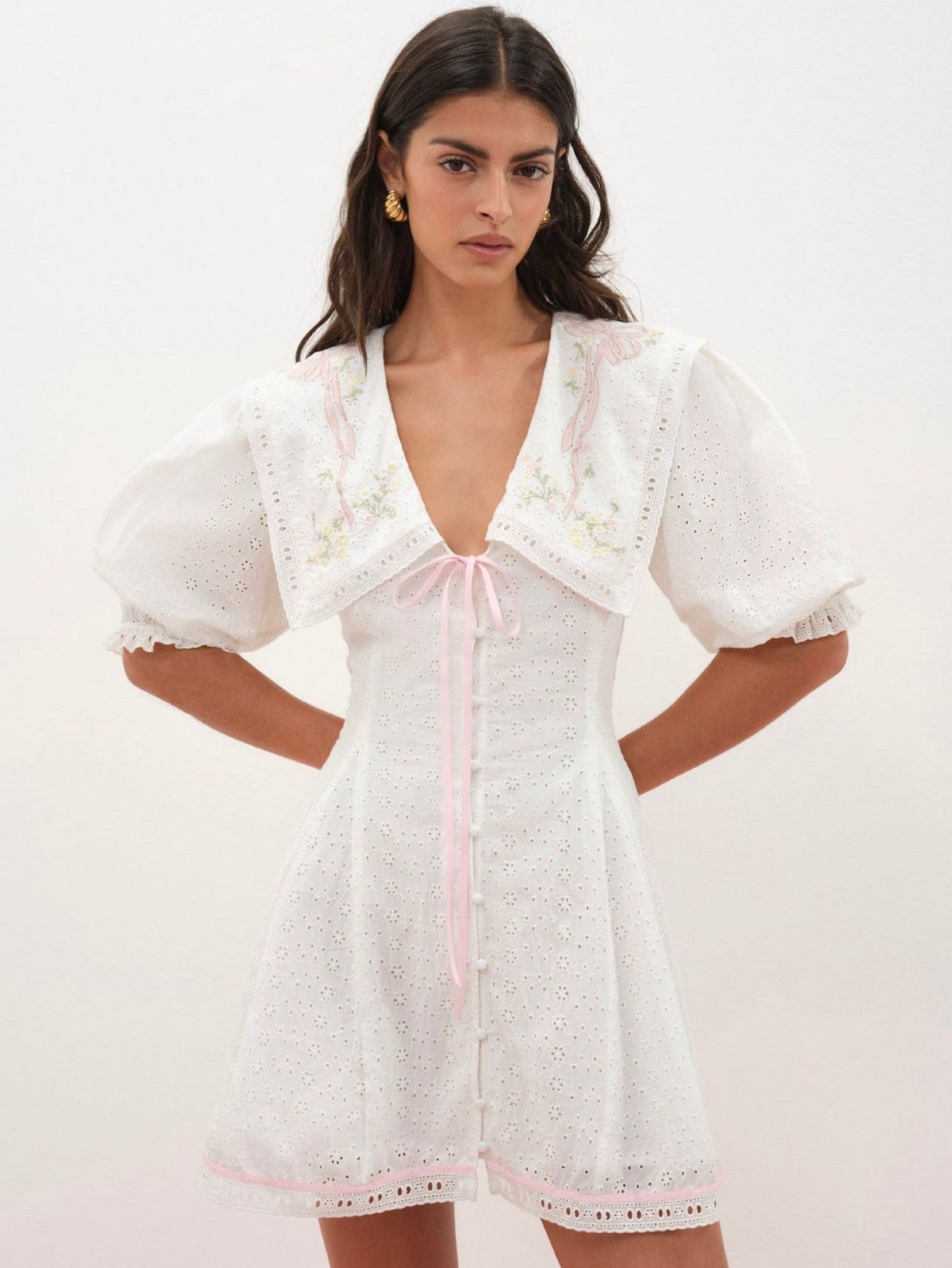 for love and lemons embroidered dress FOR LOVE & LEMONS Night Fairy Embroidered Maxi Dress