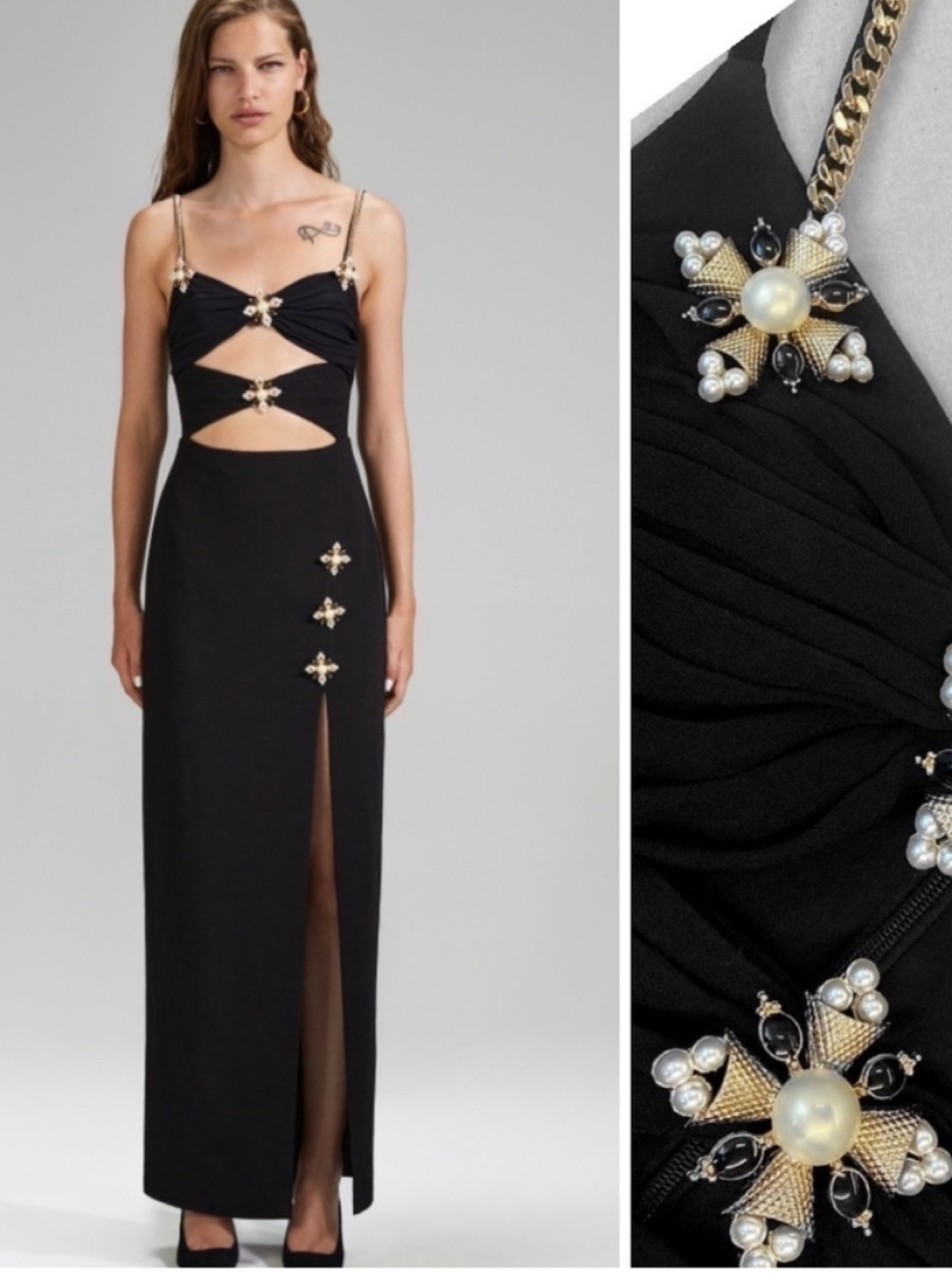 Self Portrait black midi dress by Self-Portrait | Pickle