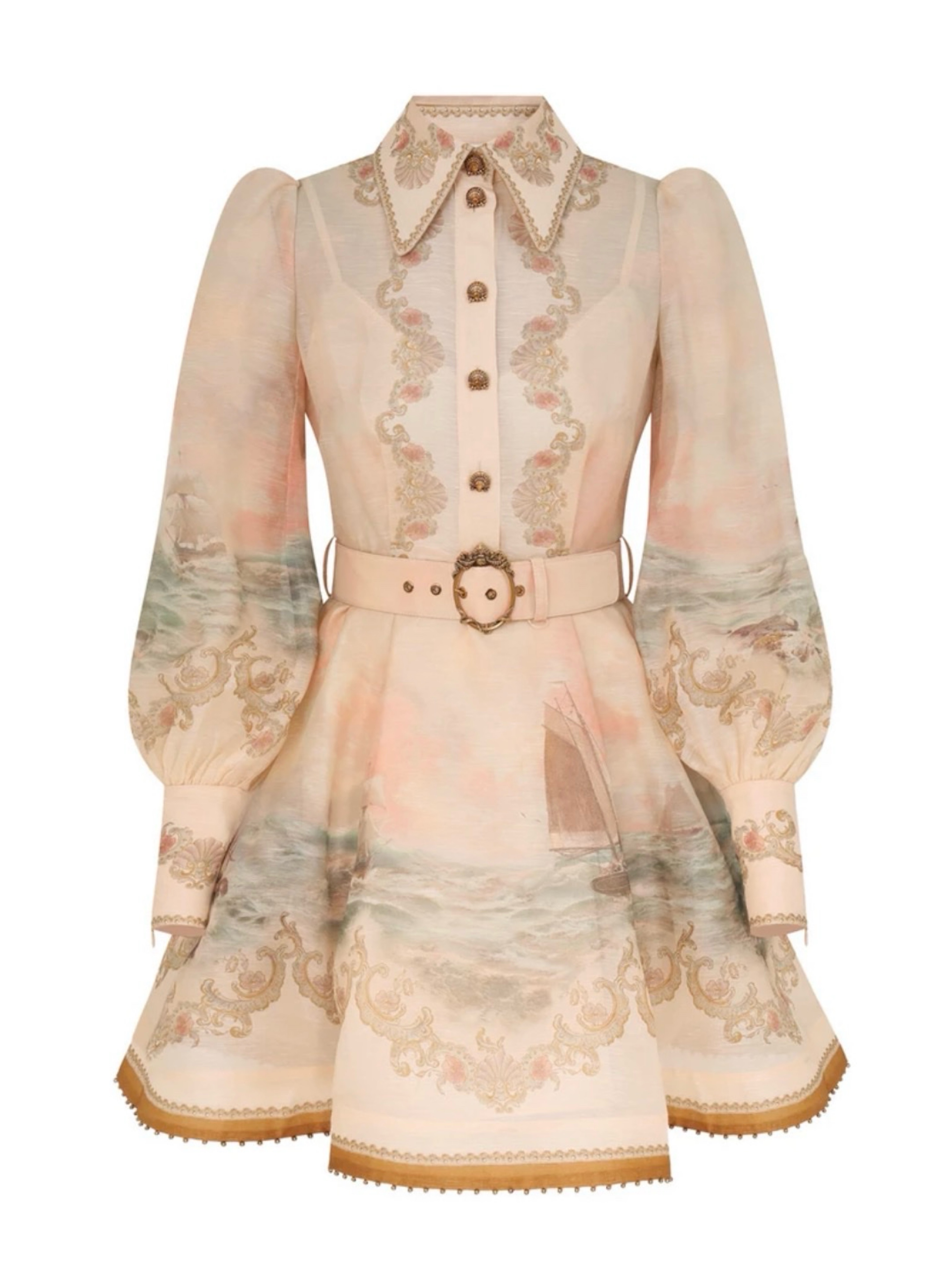 ZIMMERMANN REBELLION MARINE MINI DRESS