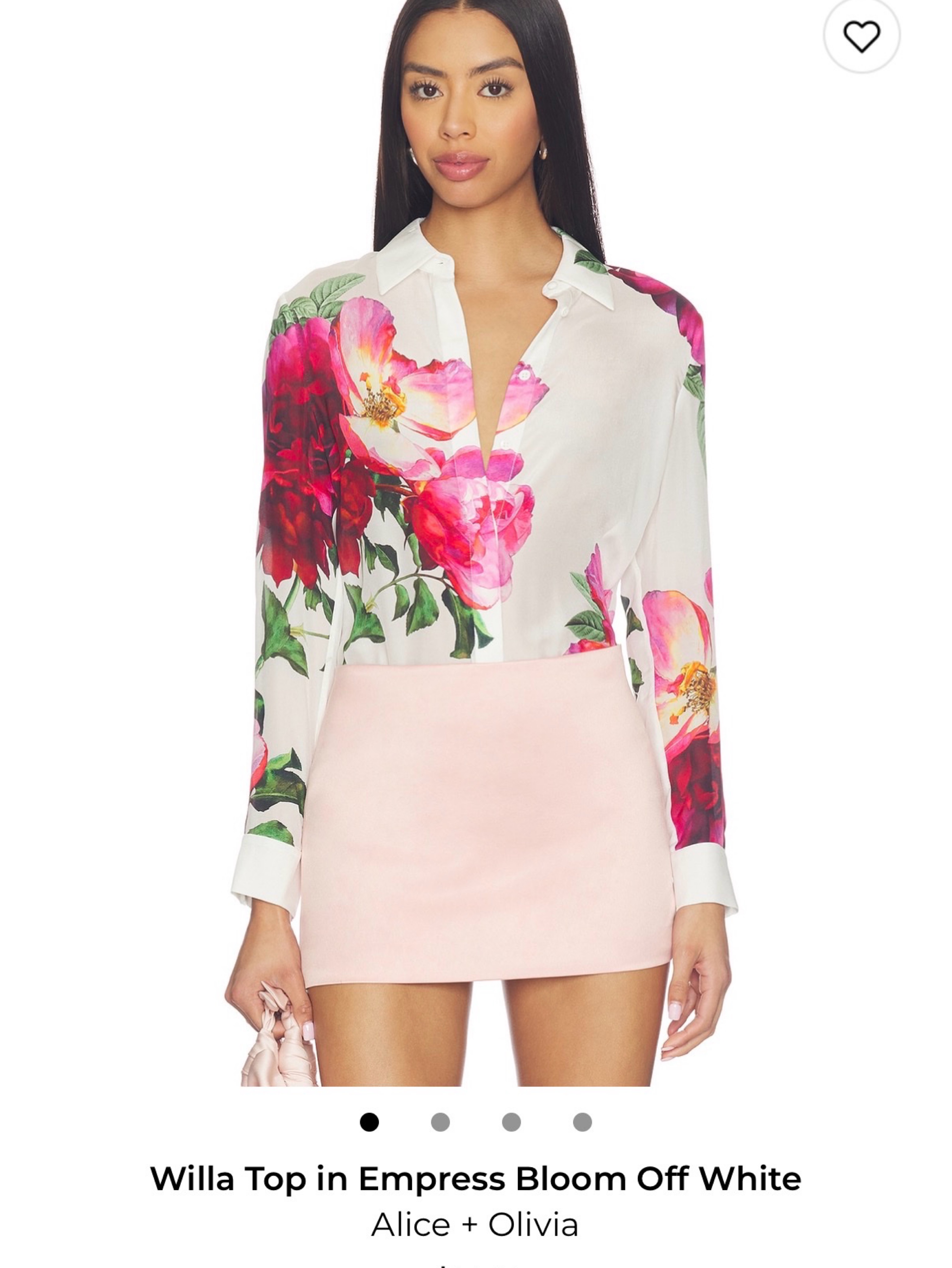 Alice + Olivia Willa Floral Print Top