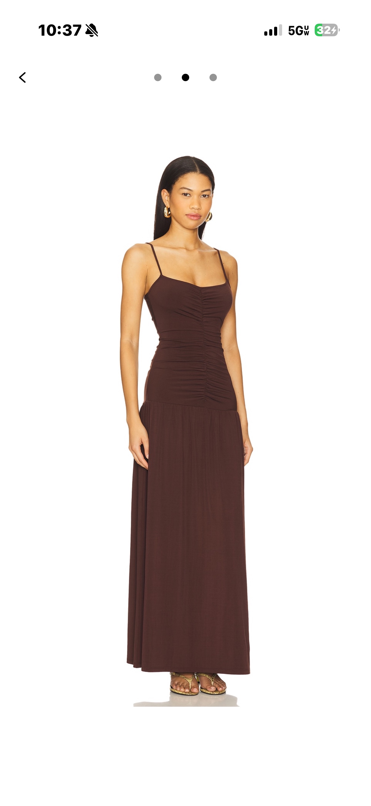 weworewhat ruched front scoop maxi dress WeWoreWhat Ruched Front Scoop Maxi Dress in Red