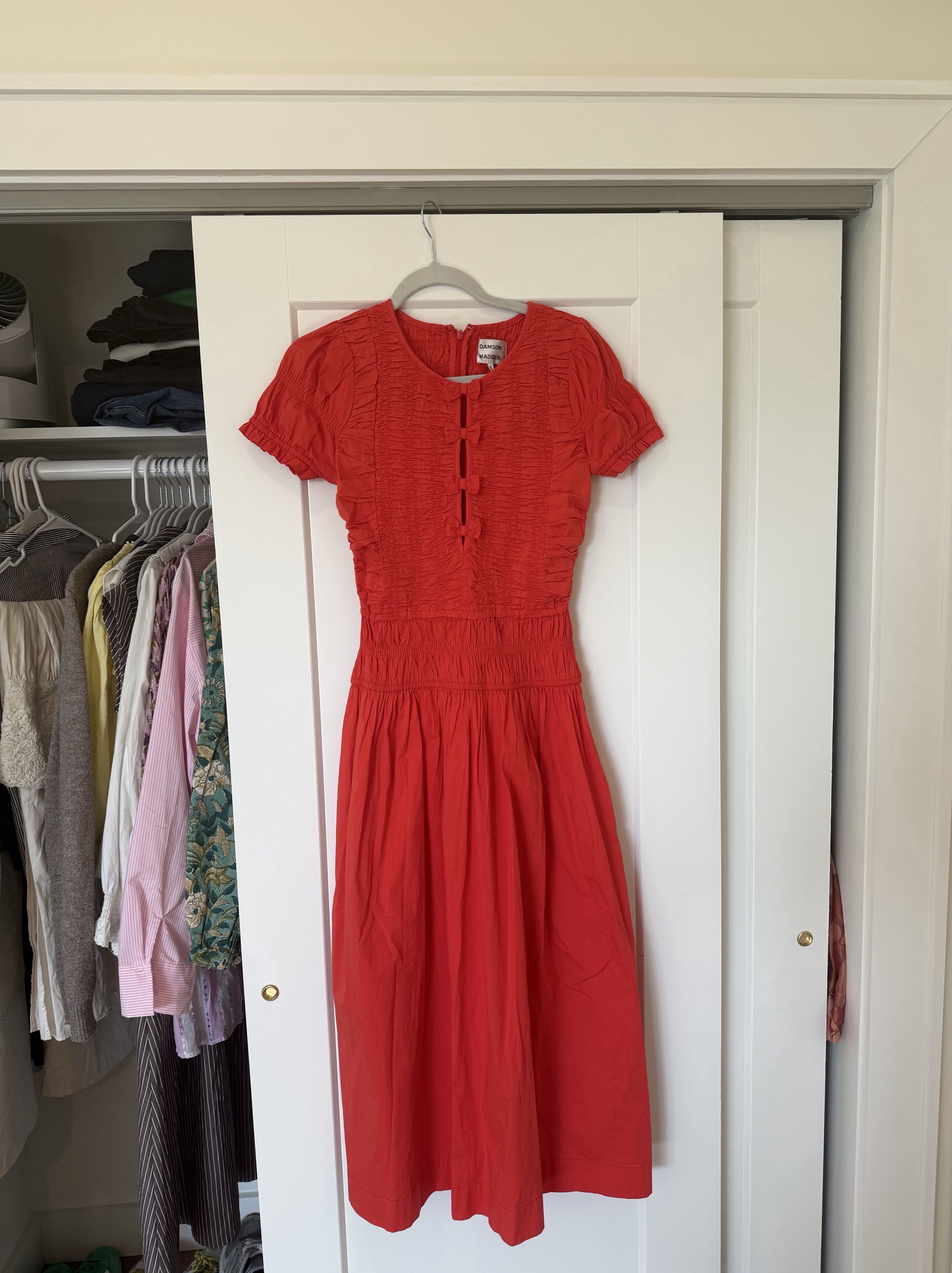damson madder red dress Mia Midi Dress