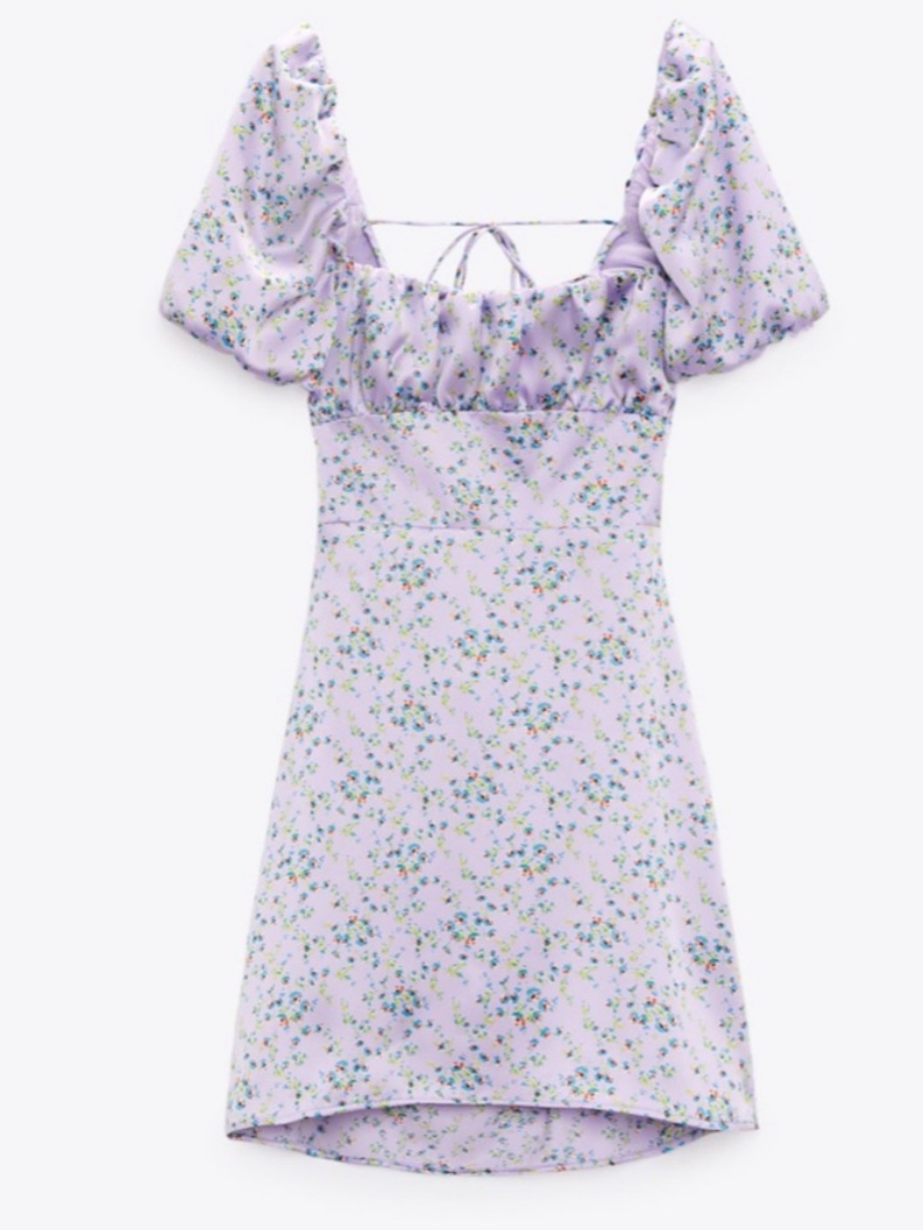 purple floral dress zara LONG FLOCKED TULLE DRESS - Purple