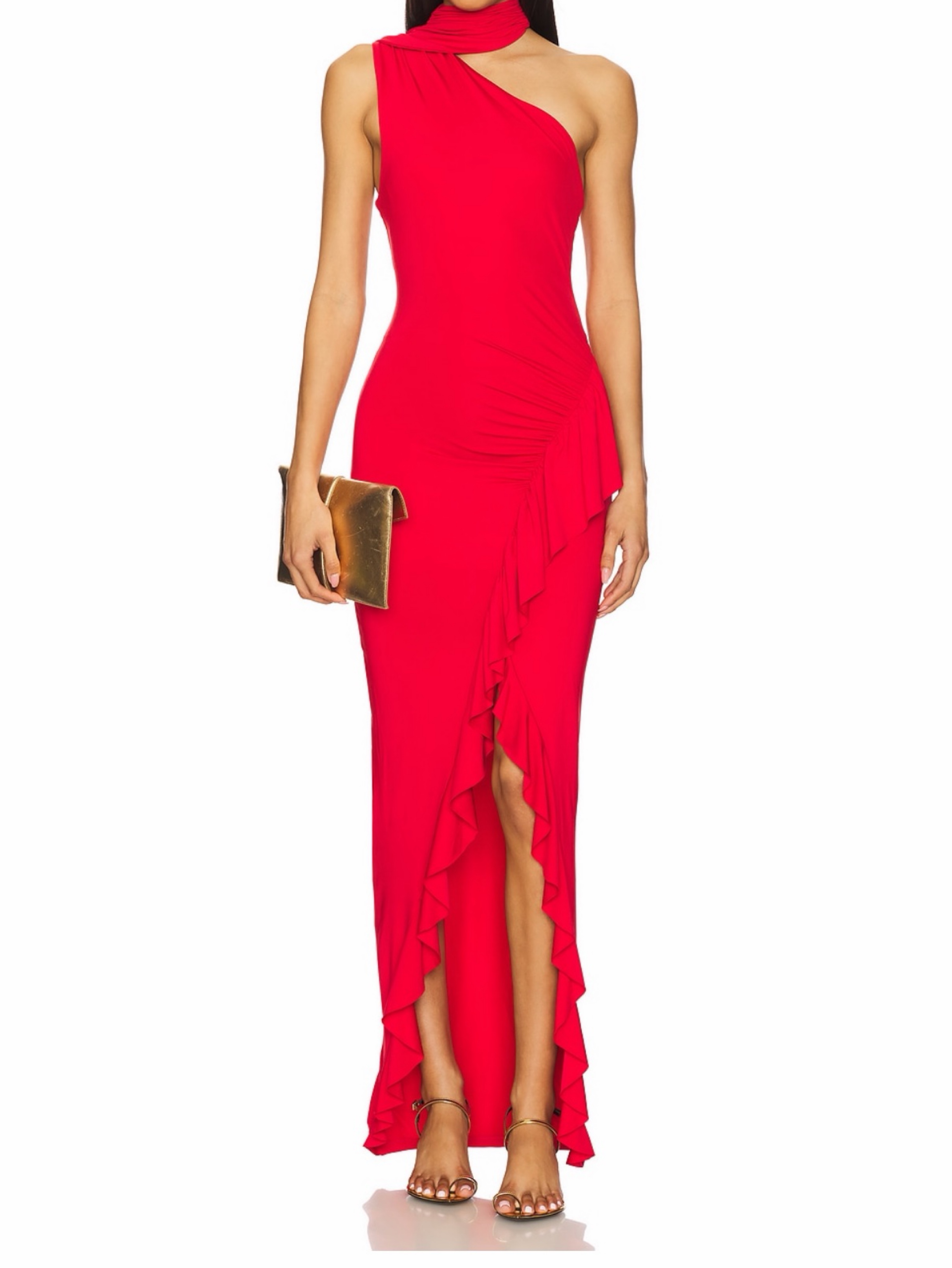 one shoulder ruffle hem maxi dress Maweii Plus Size Solid Color Off-Shoulder Short Sleeve Hollow-Out  Fashionable Long Ruffle Hem Maxi Dress For Summer