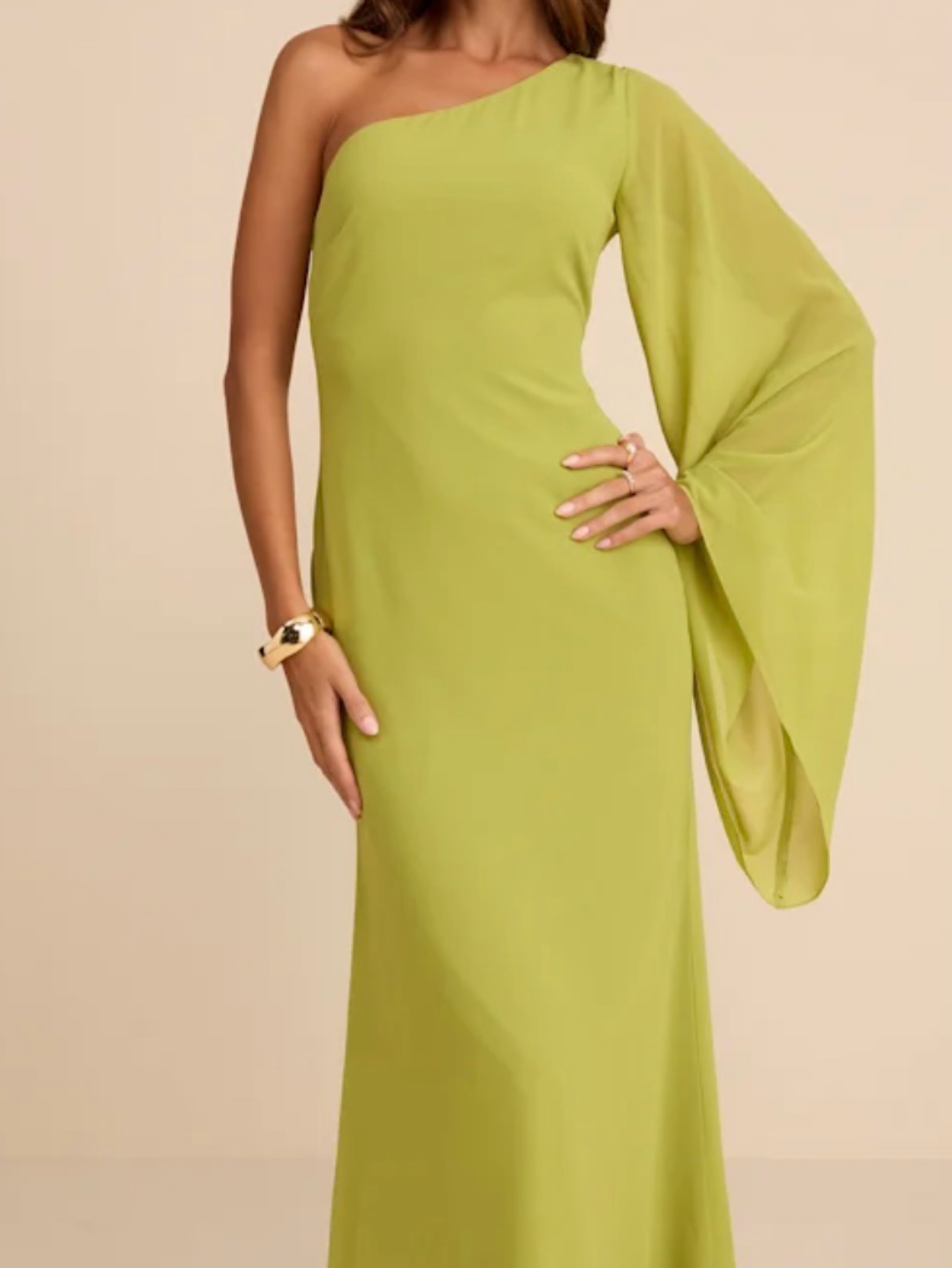 lime green one sleeve dress Adrina | Lime Draped One Shoulder Midi Dress Club L London