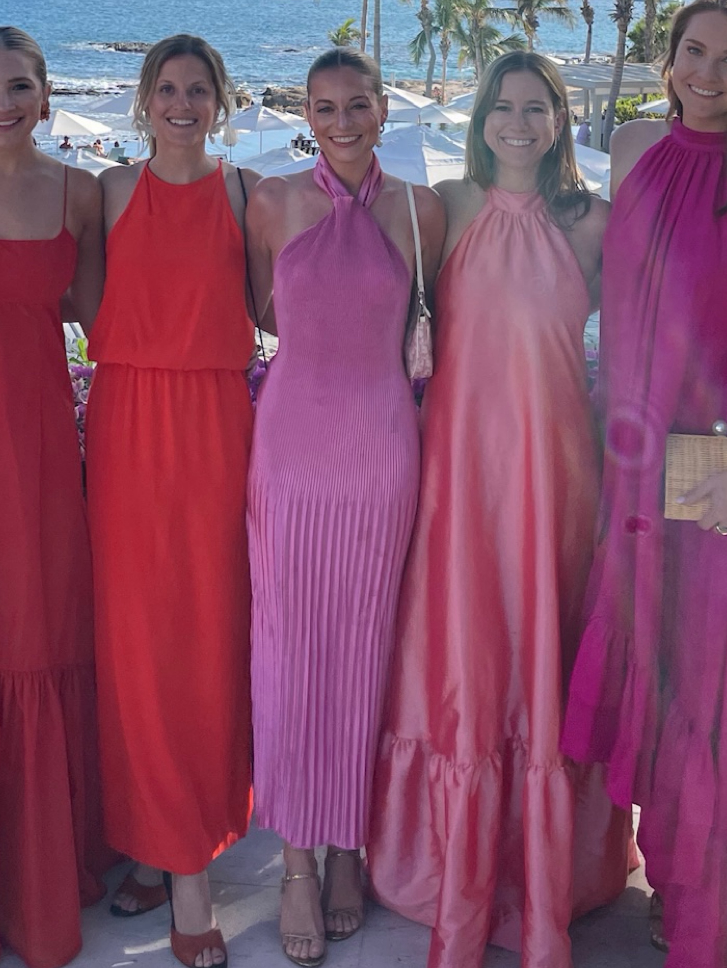 L’idee Pink Pleated Silk Midi Dress