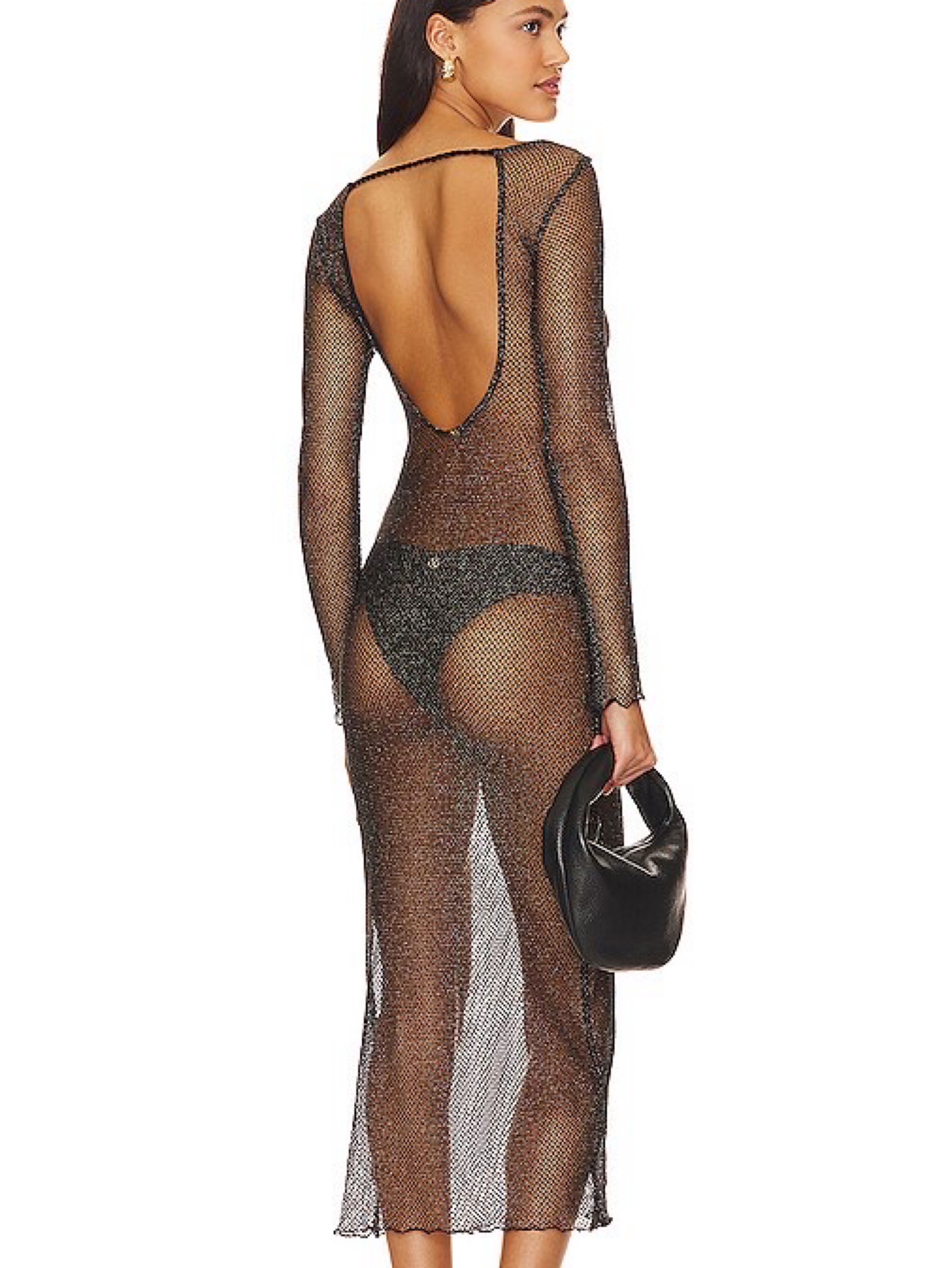 Sheer Coverup Dress in Midnight Shimmer by PQ