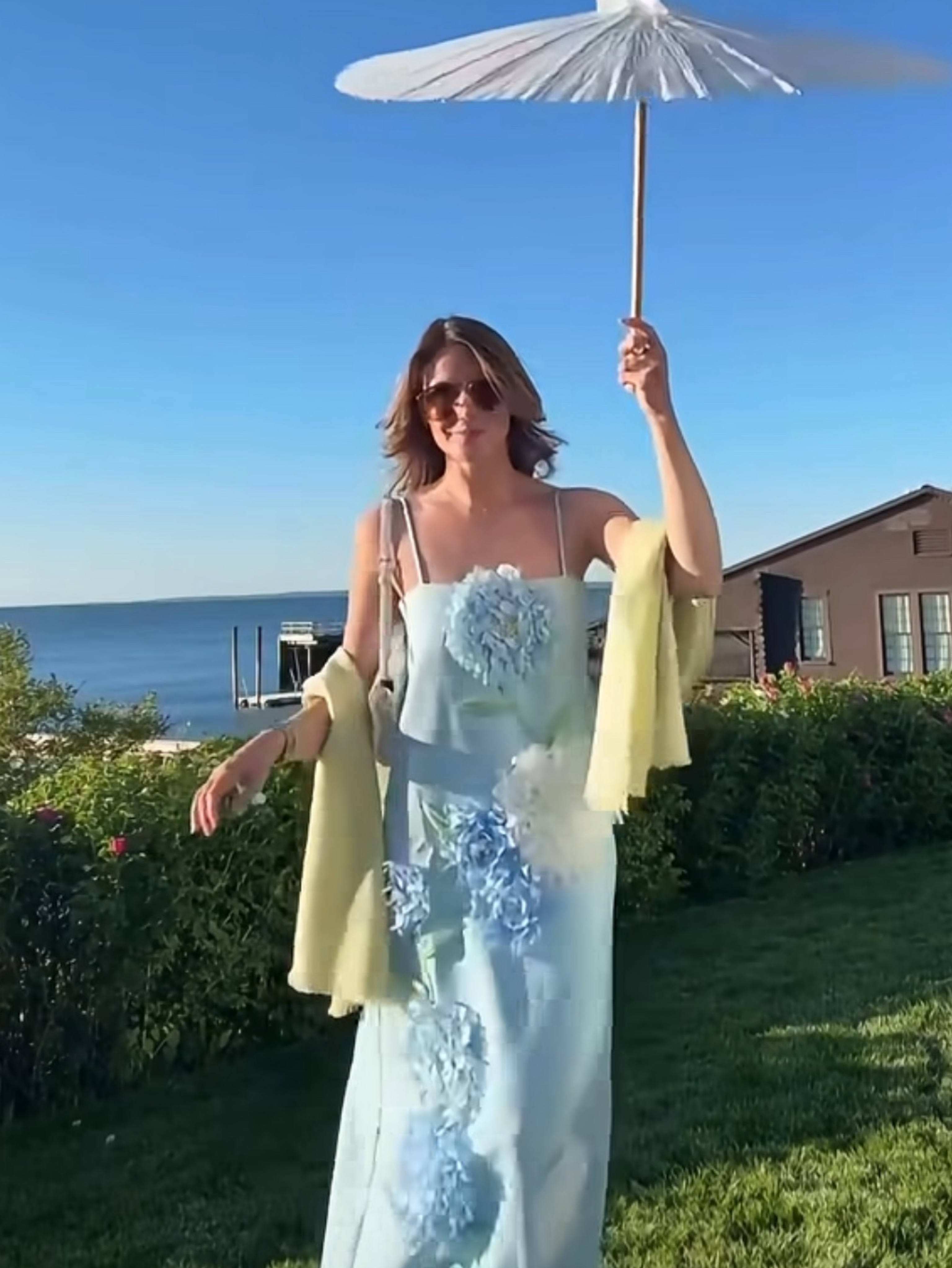 buttercup embroidered maxi dress in white Elliatt Buttercup Floral Appliqu Maxi Dress