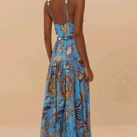 farm rio blue sunset tapestry dress Sunset Tapestry Mini Dress by FARM Rio