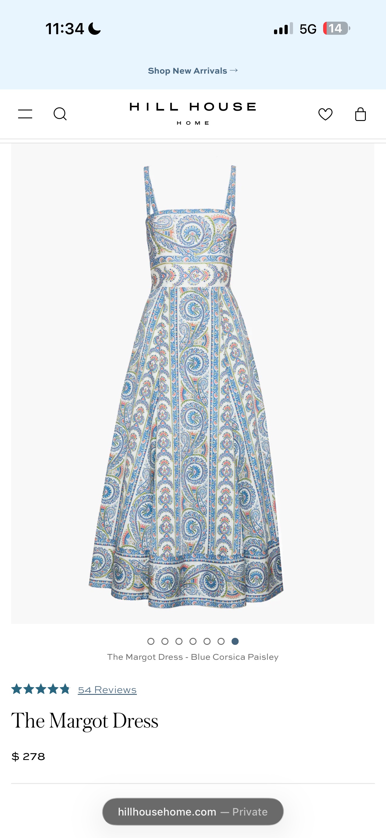 Hill House the margot dress by Hill House - Pickle