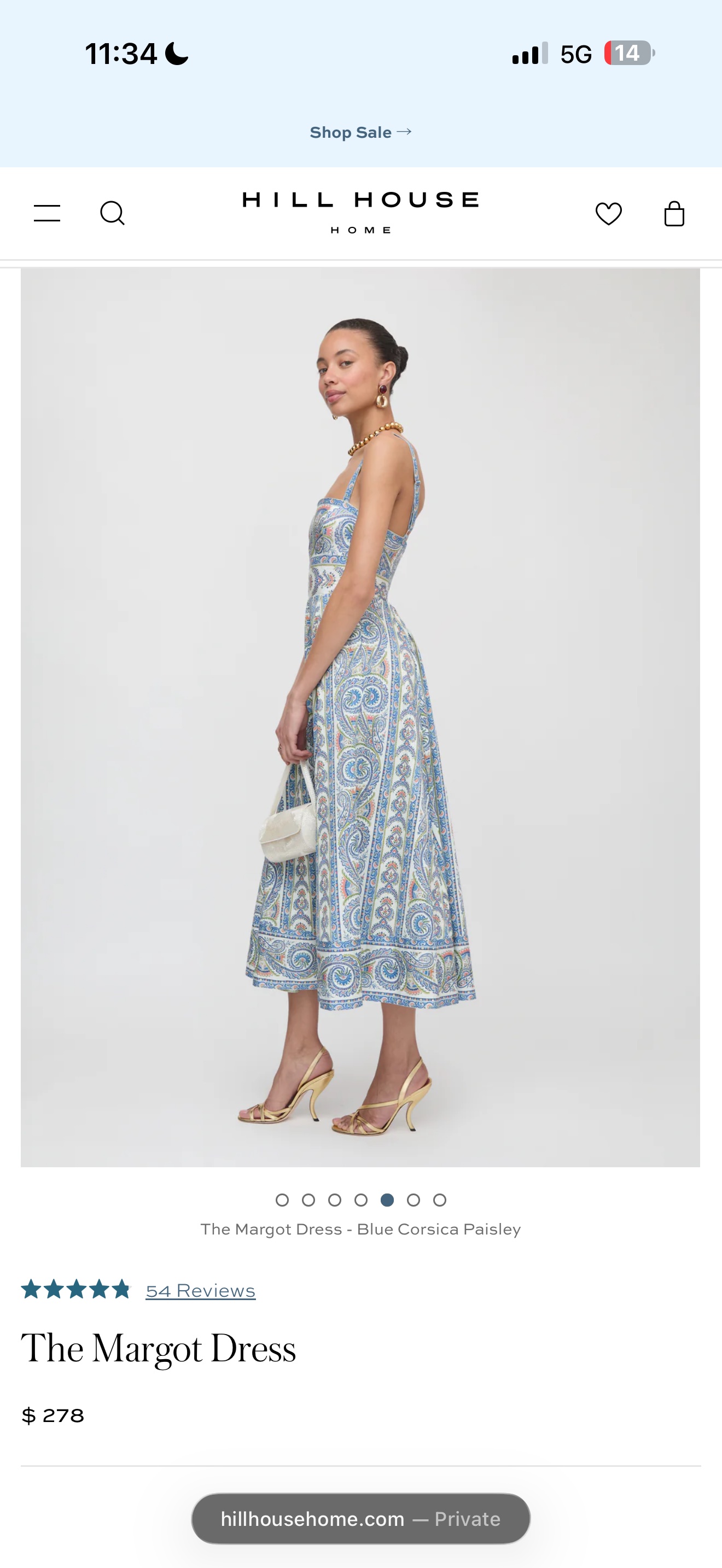Hill House the margot dress by Hill House - Pickle