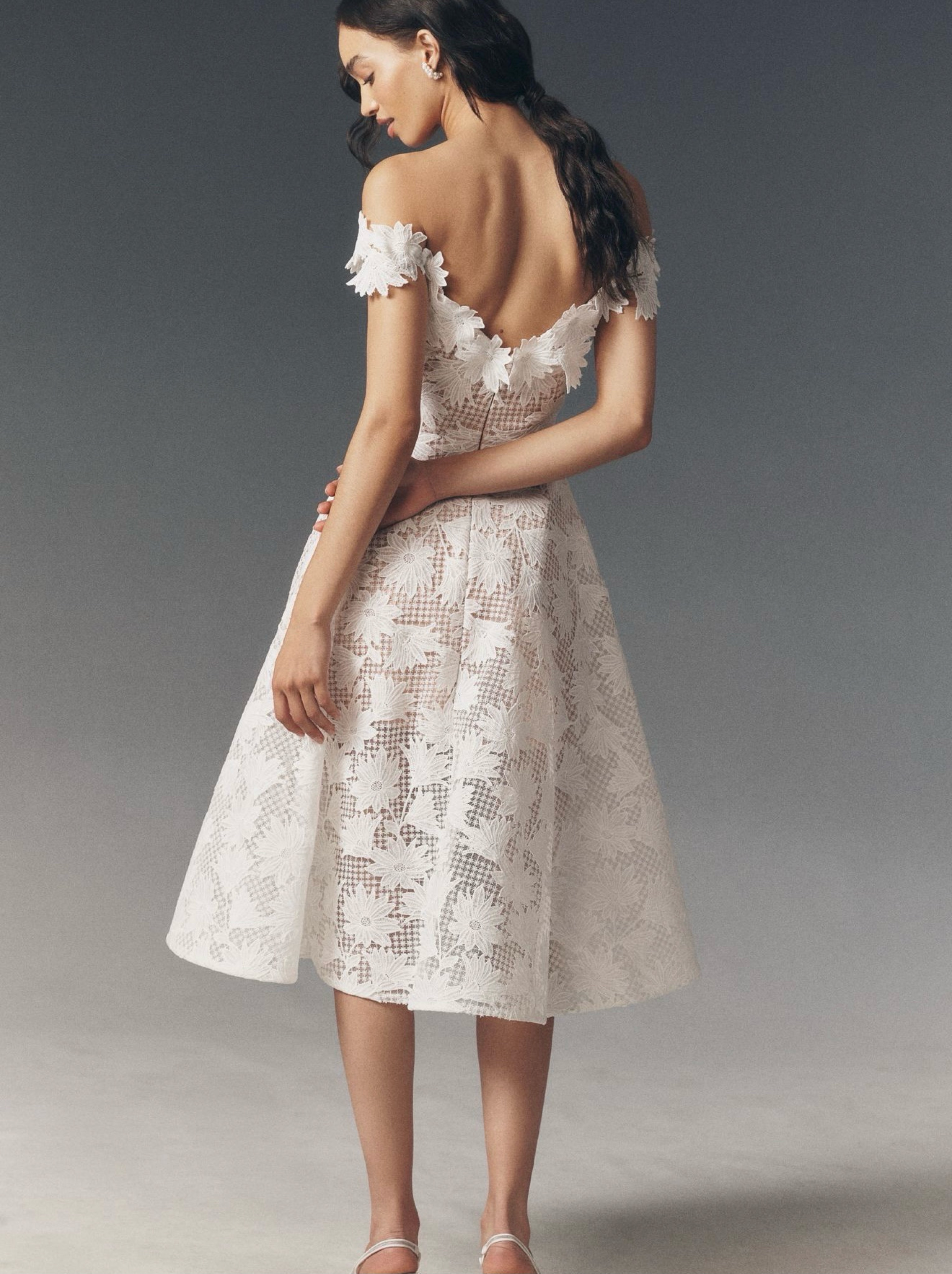 white lace off the shoulder cocktail dress Ball-Gown Off-The-Shoulder Short/Mini Lace Cocktail Dresses With Appliques  Lace