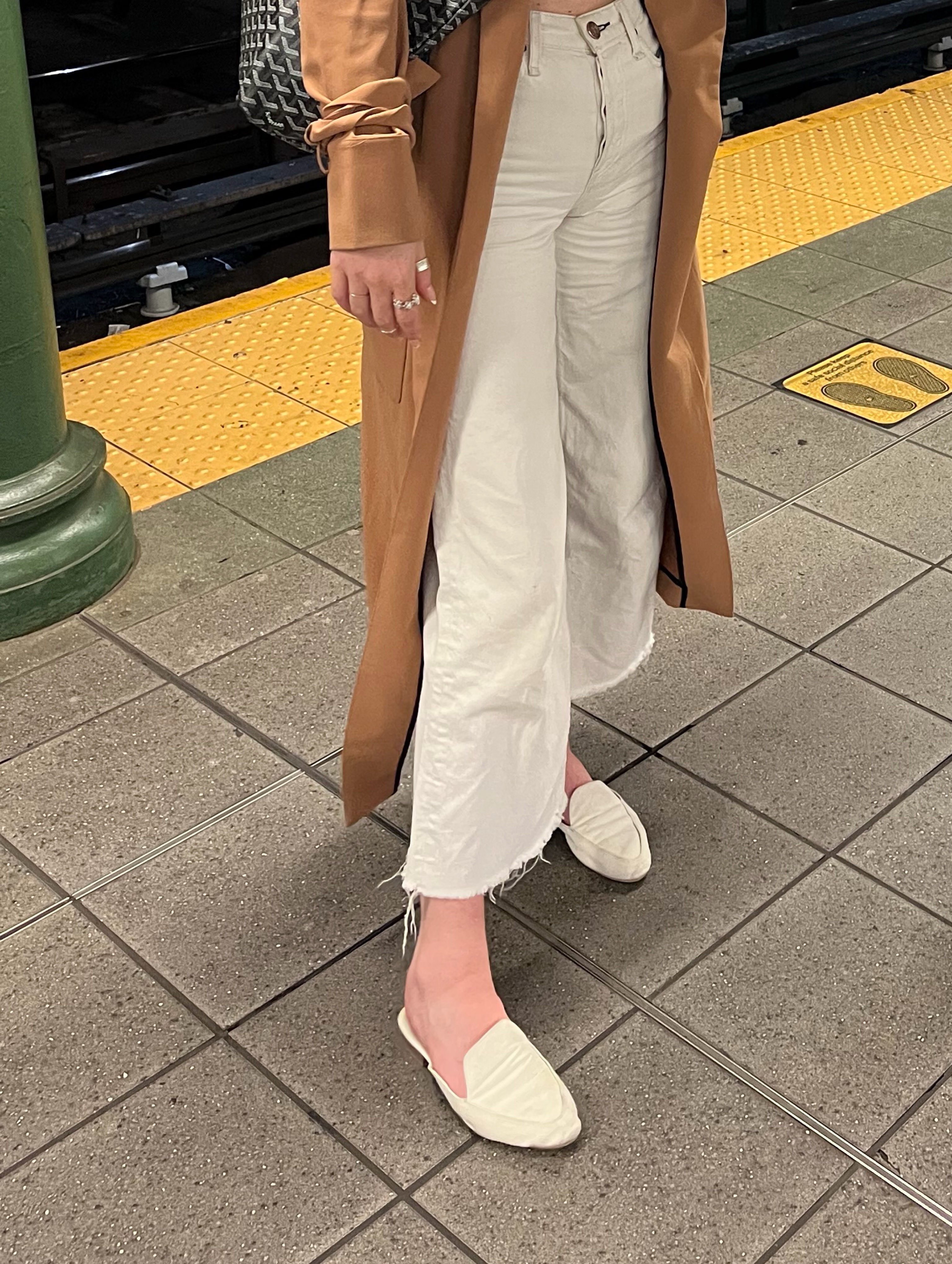 White Denim Cropped Jeans