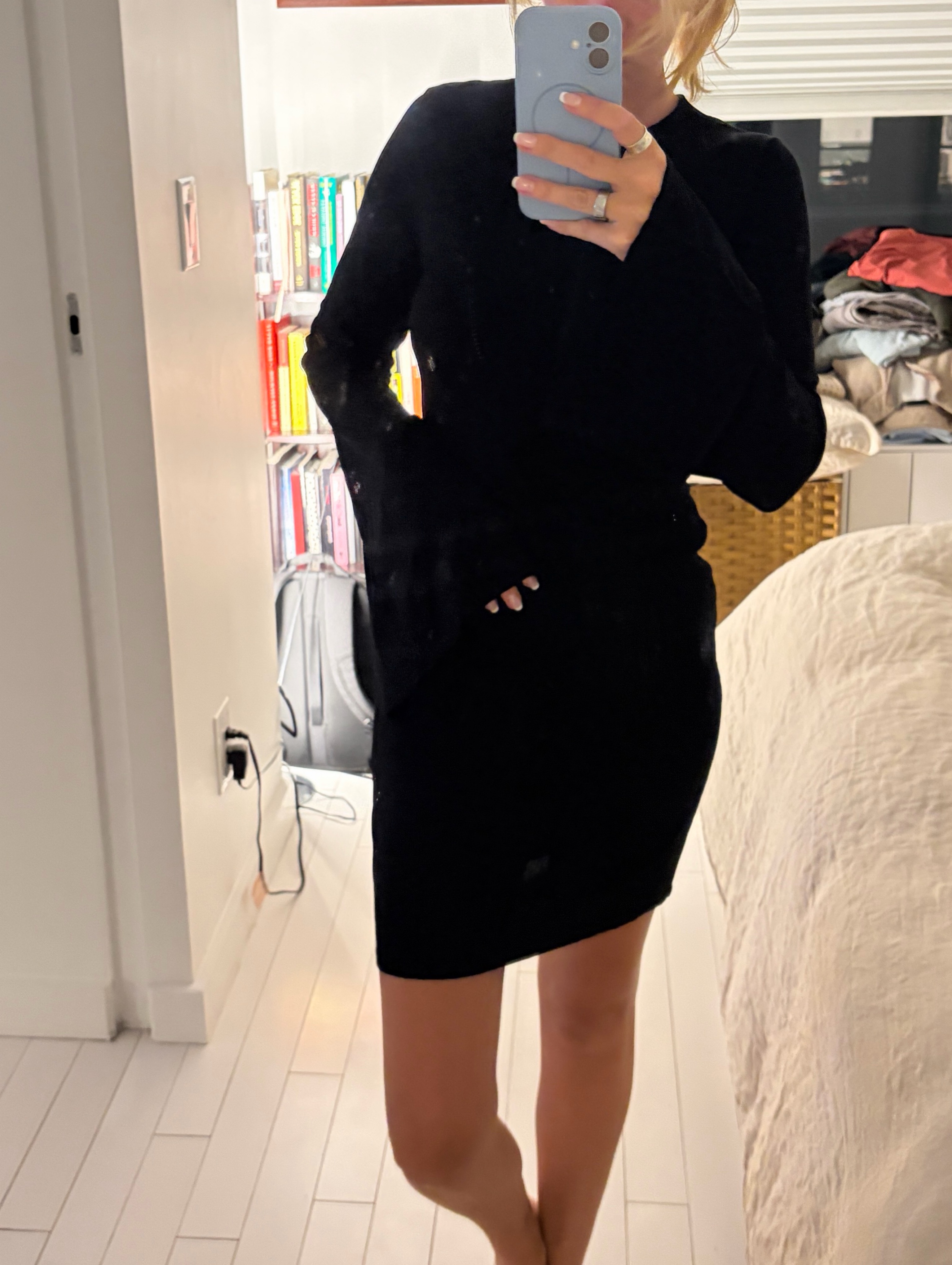 Black Knit Sweater Dress