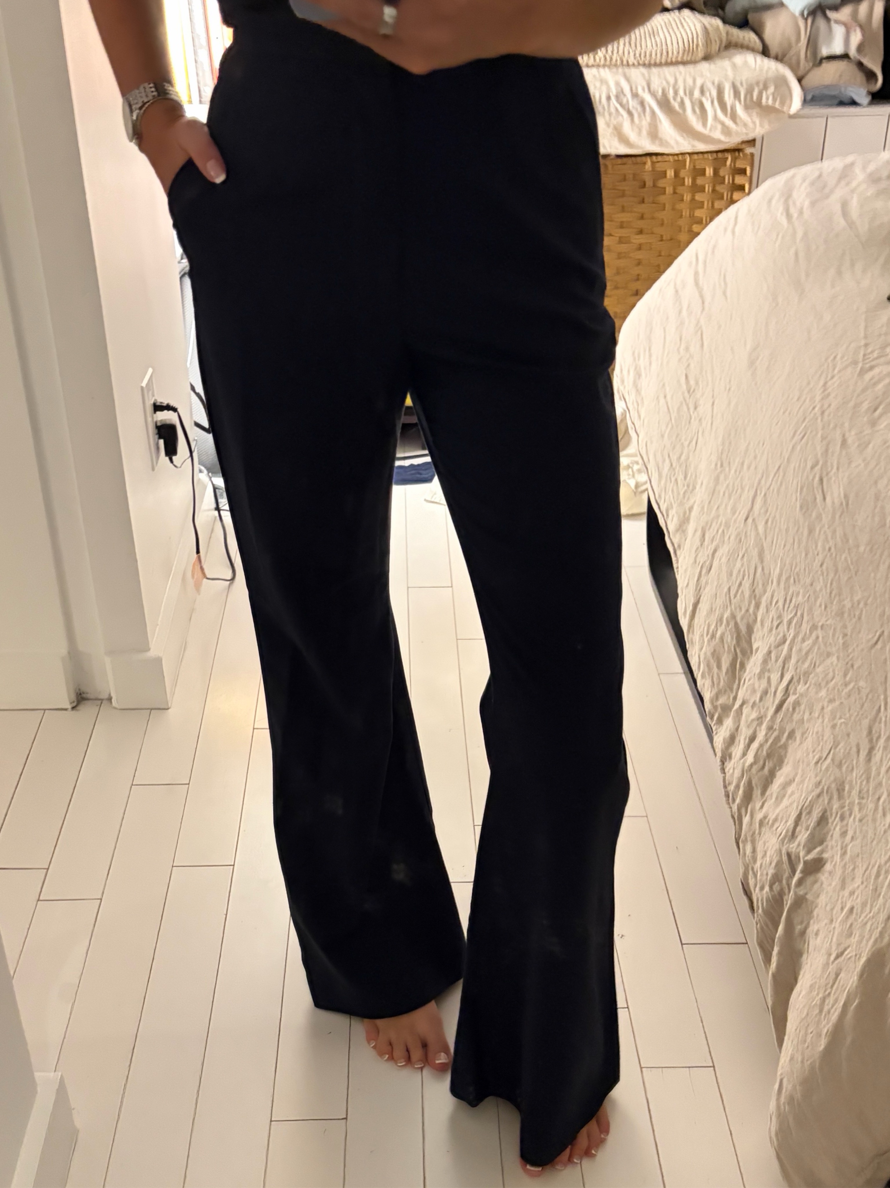 Navy suiting Flare Pants