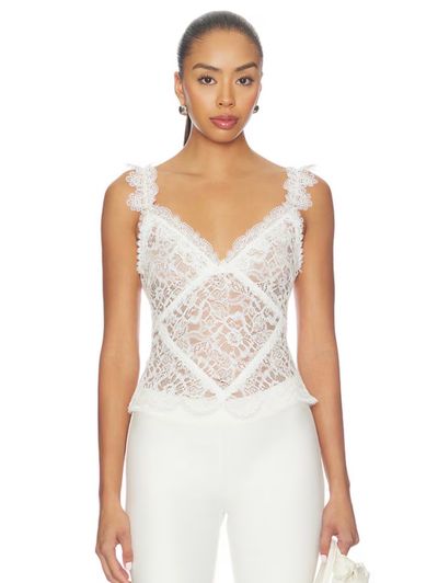 Daphne Lace Top in White Lovers and Friends by Lovers And Friends
