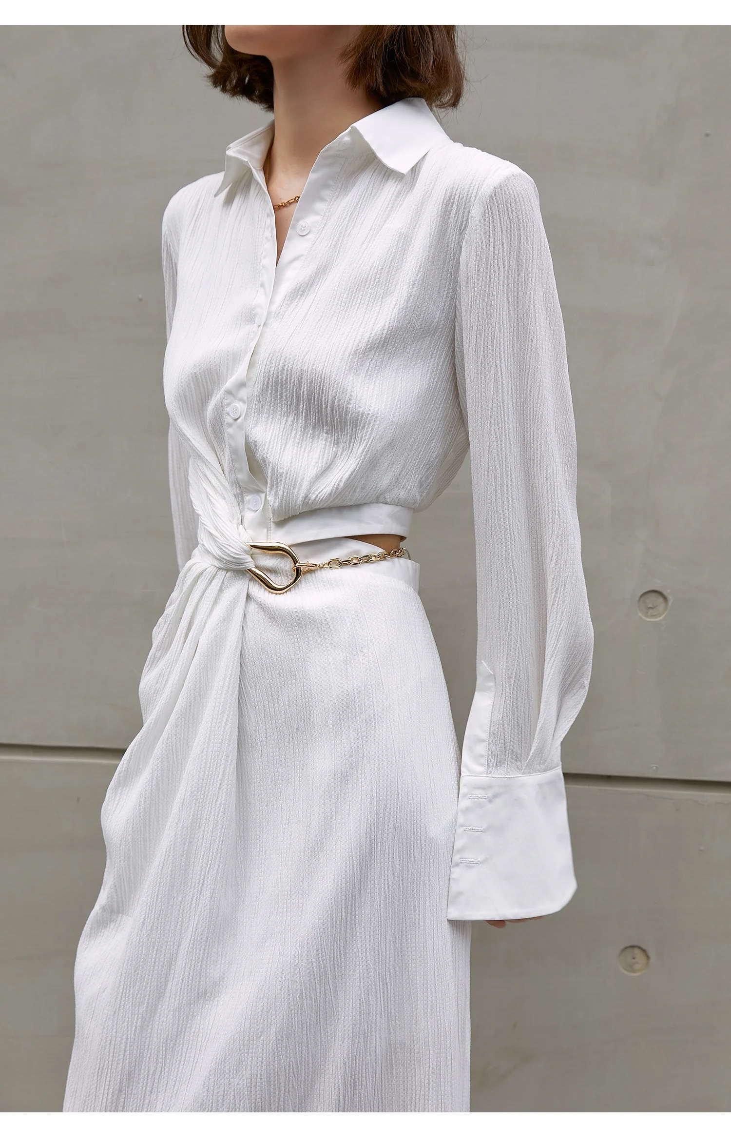 jonathan simkhai shirt dress Jonathan Simkhai Shirt Dress XS Midi Collared Blue Stripe Minimalist Office