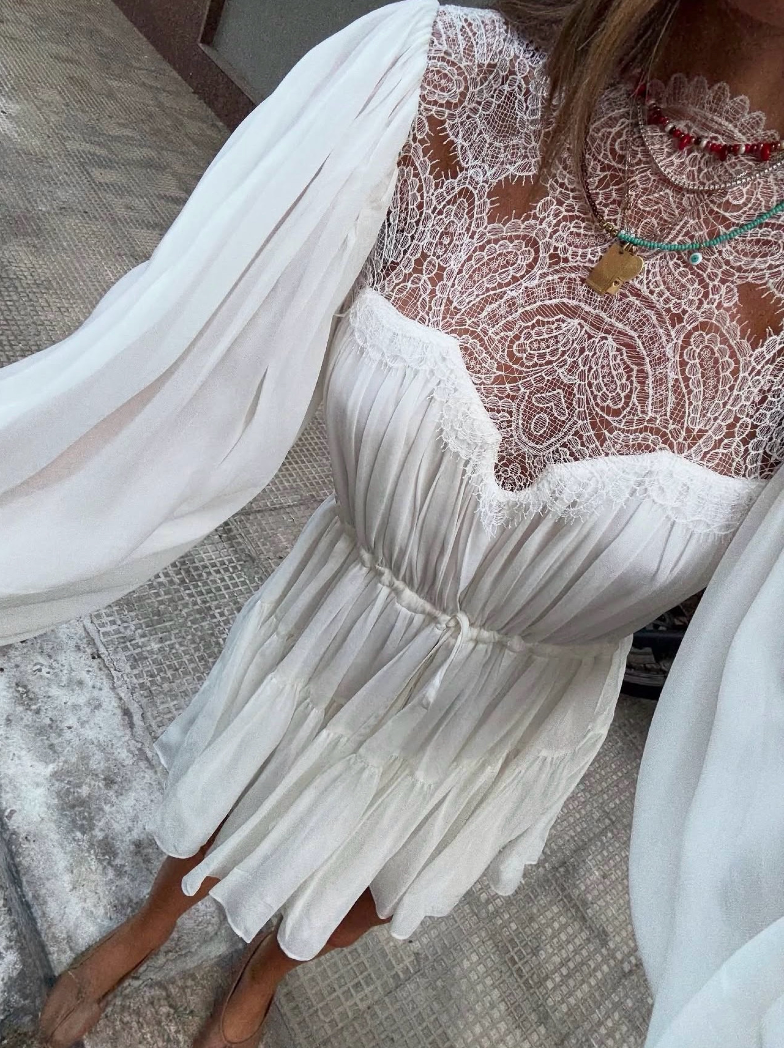 Shona Joy - White Lace Mini