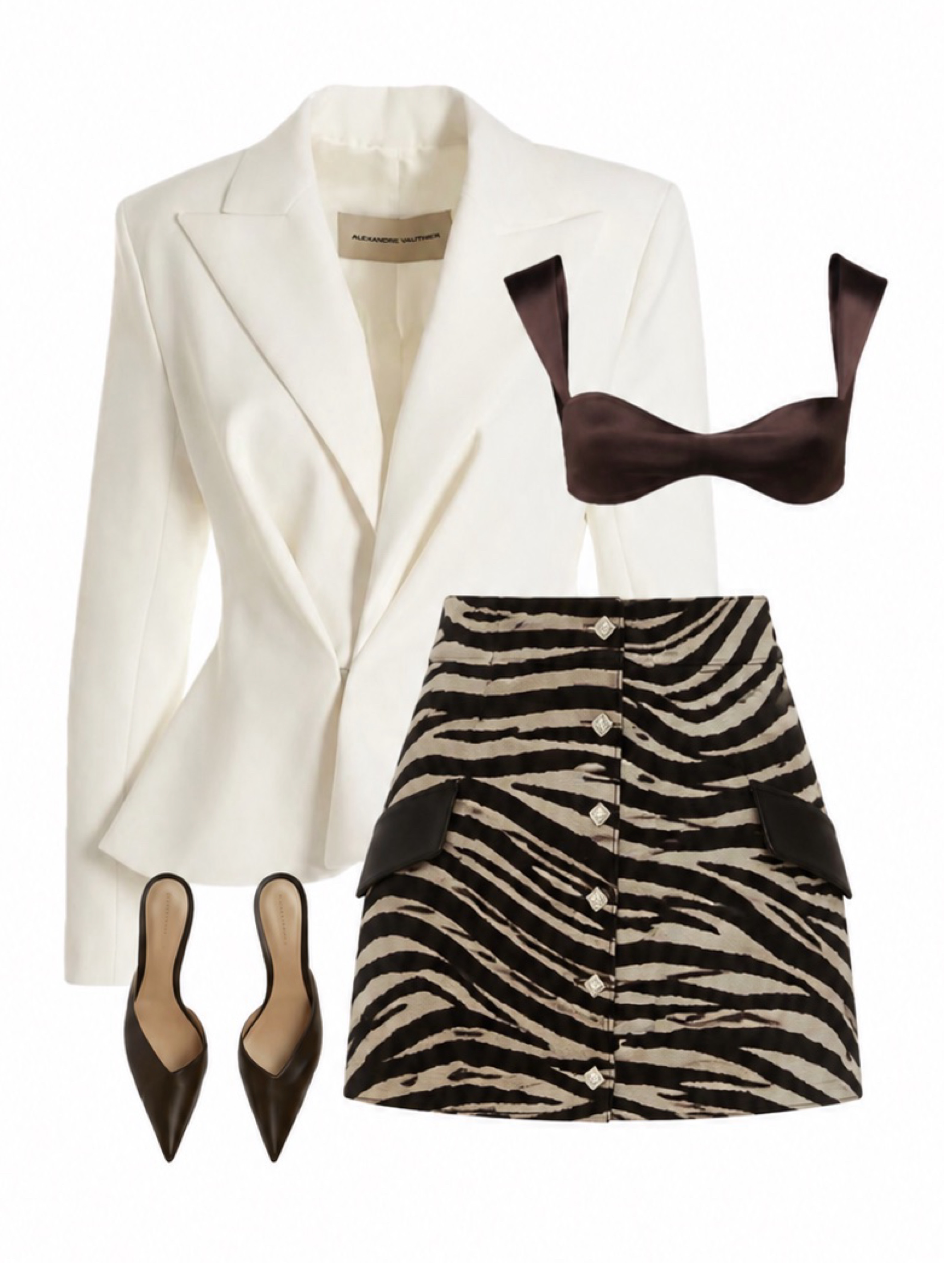 Zebra Mini Skirt - Giuseppe Di Morabito
