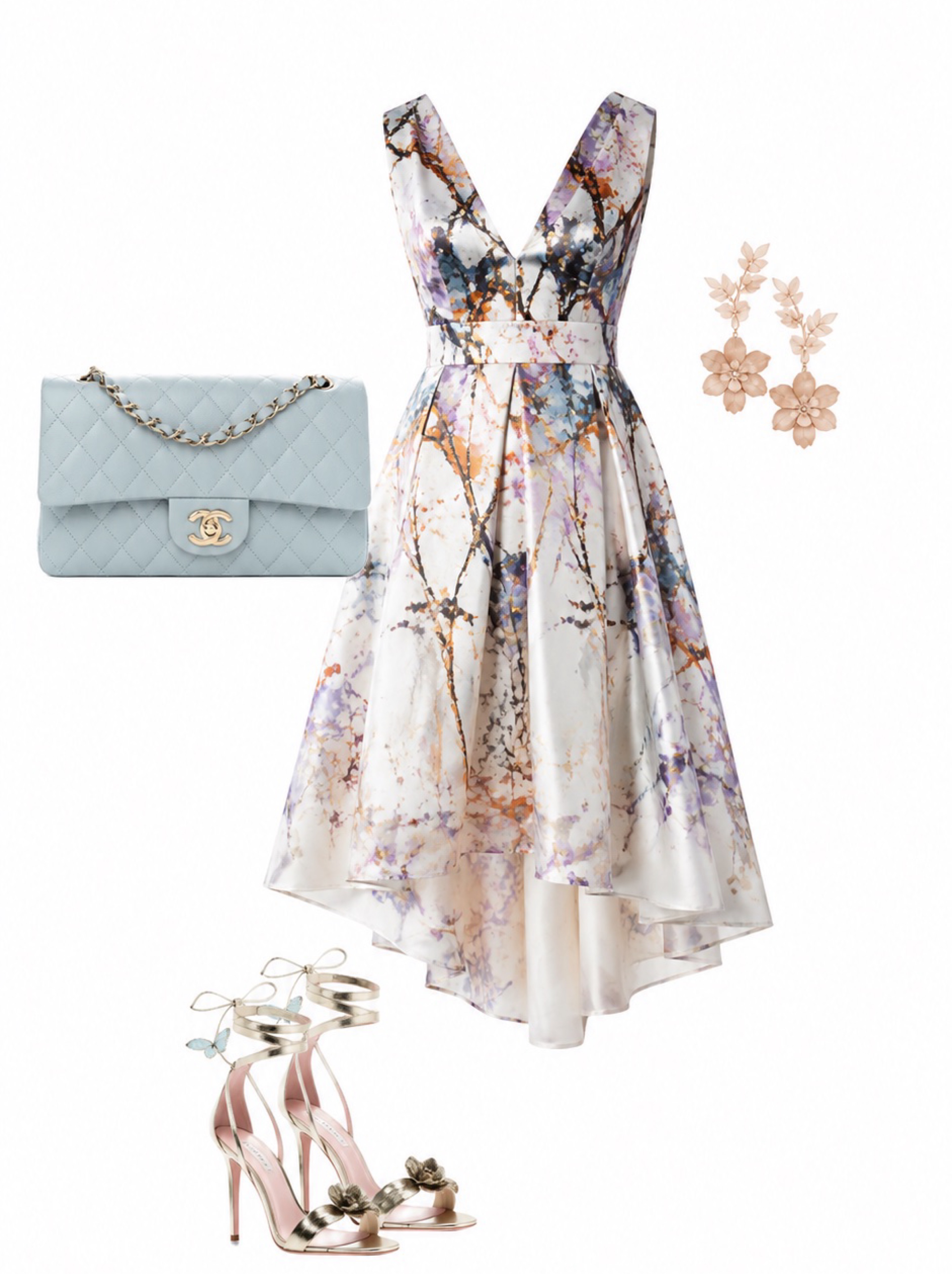 Monique Lhuillier - Floral Print Dress