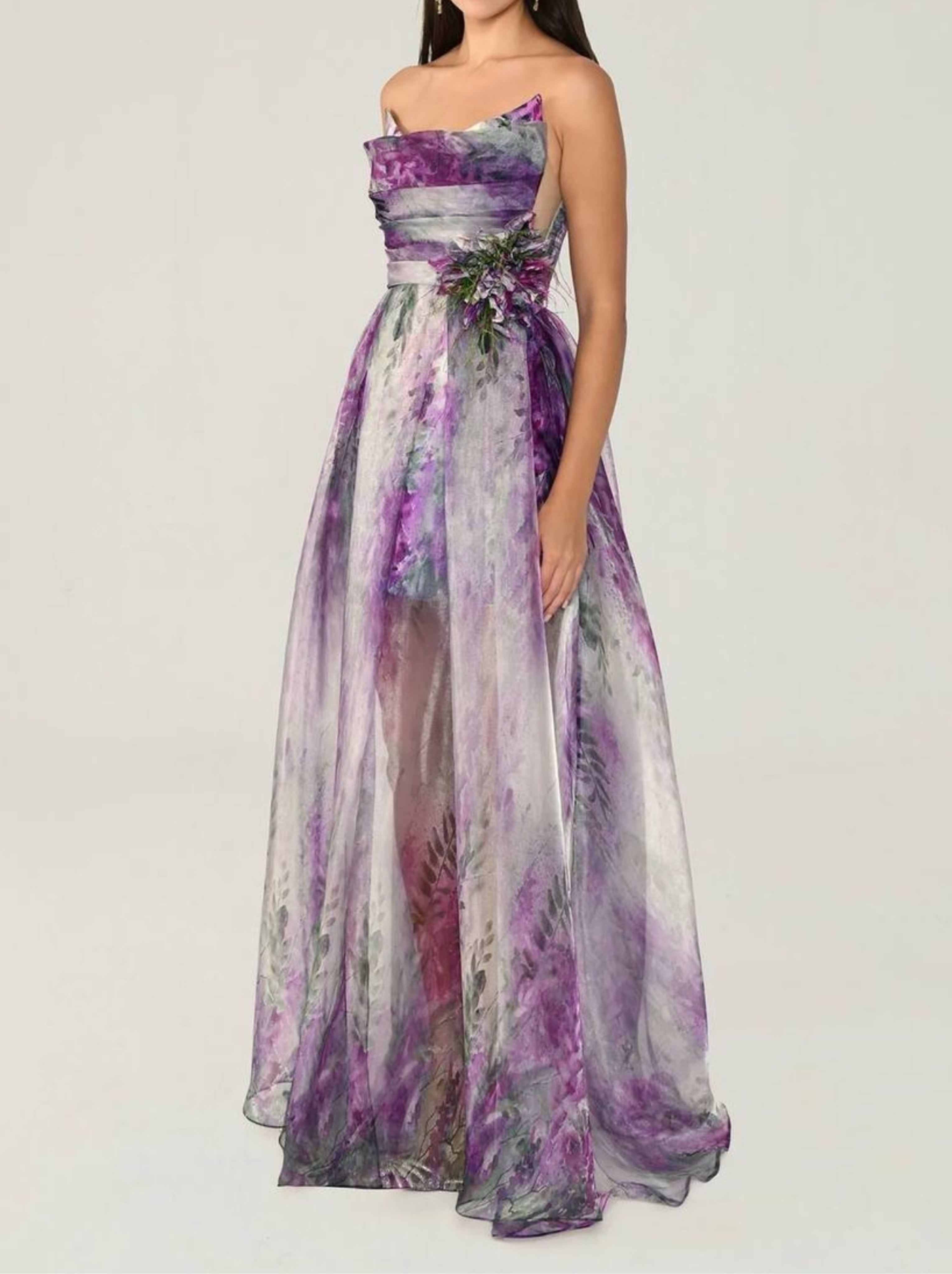 Purple Floral Gown