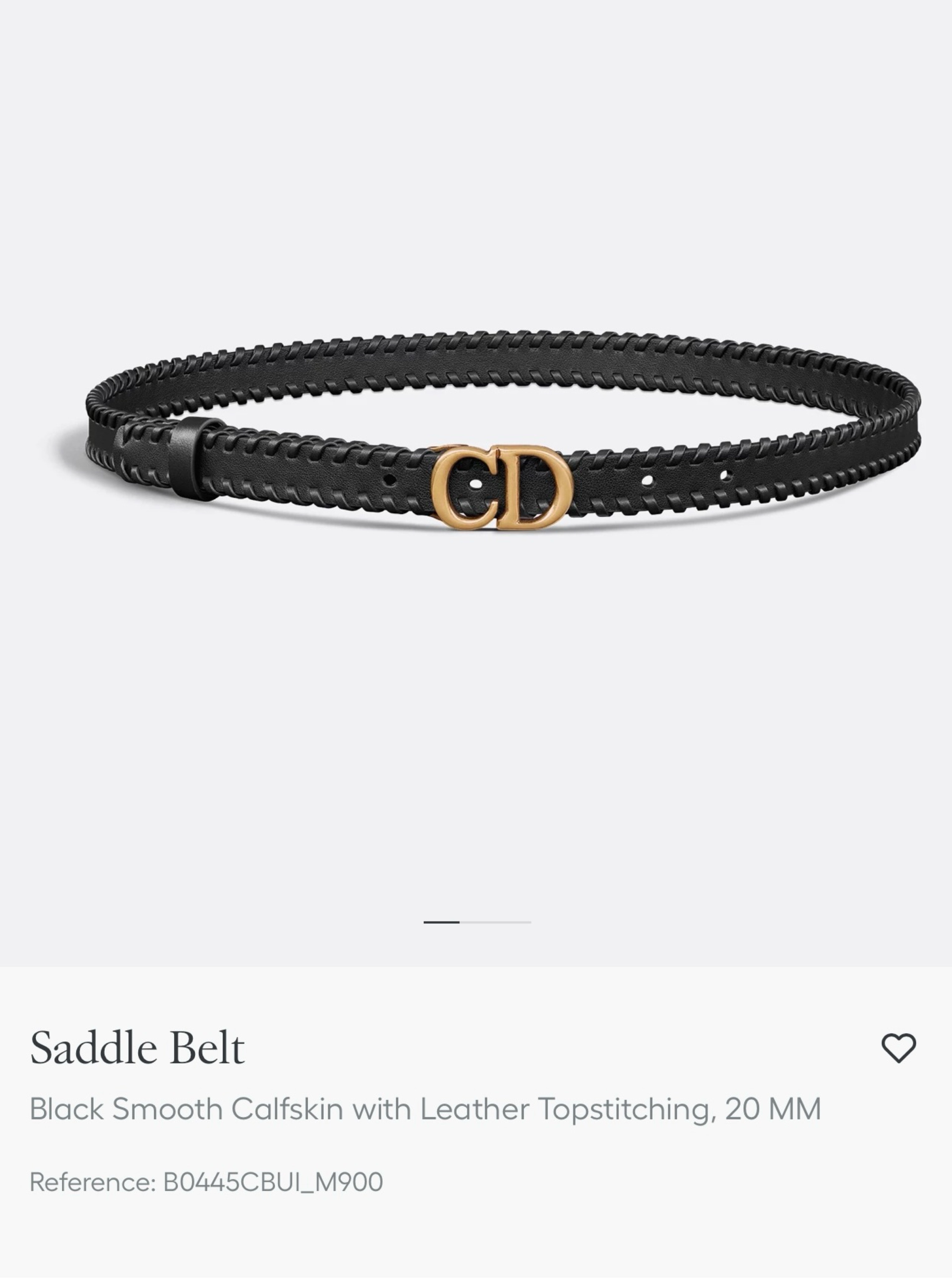 Black Leather Saddle Belt