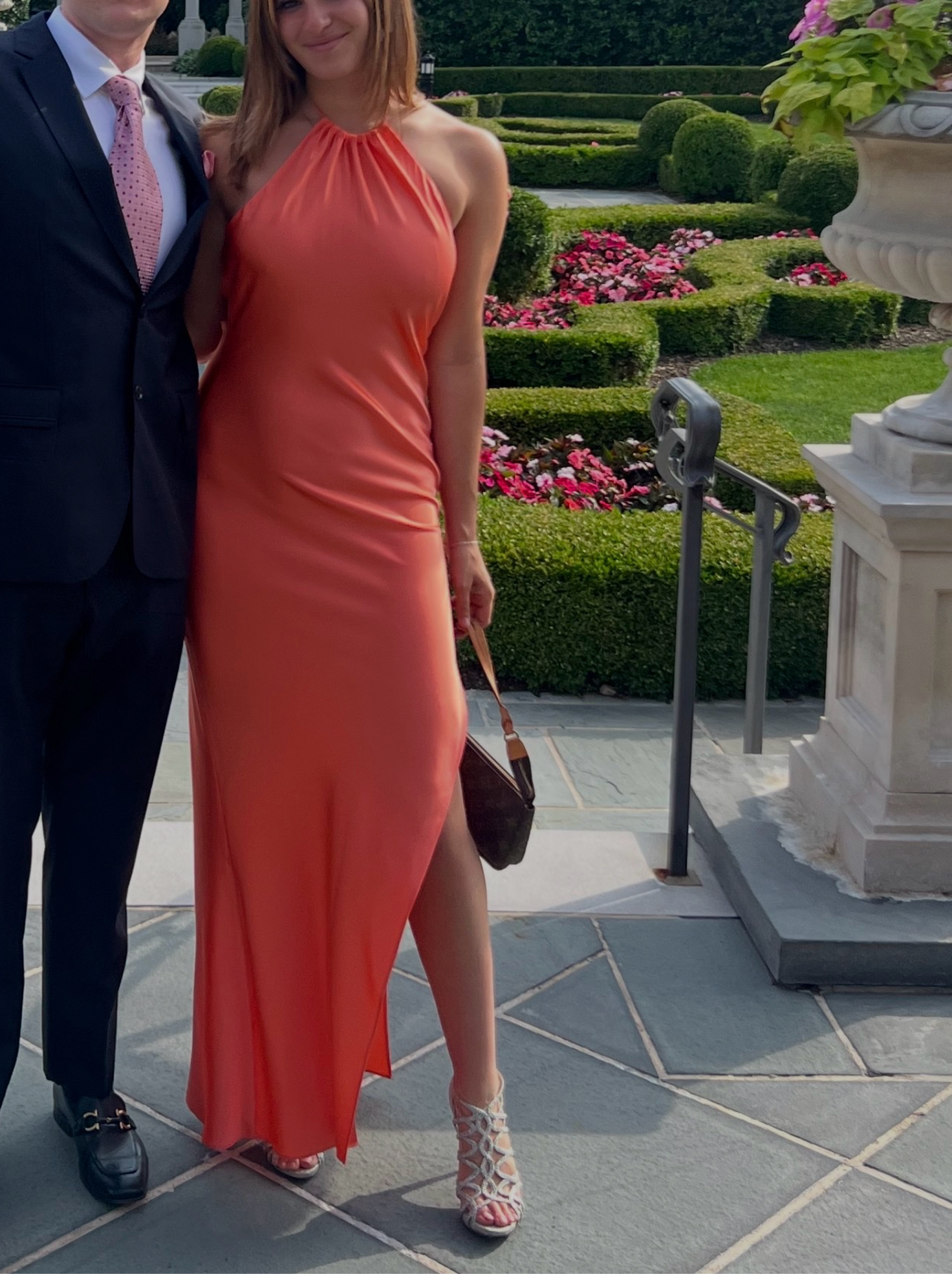 alice and olivia open back dress ALICE + OLIVIA Delora Open Back Sleeveless Crew Neck Maxi Dress