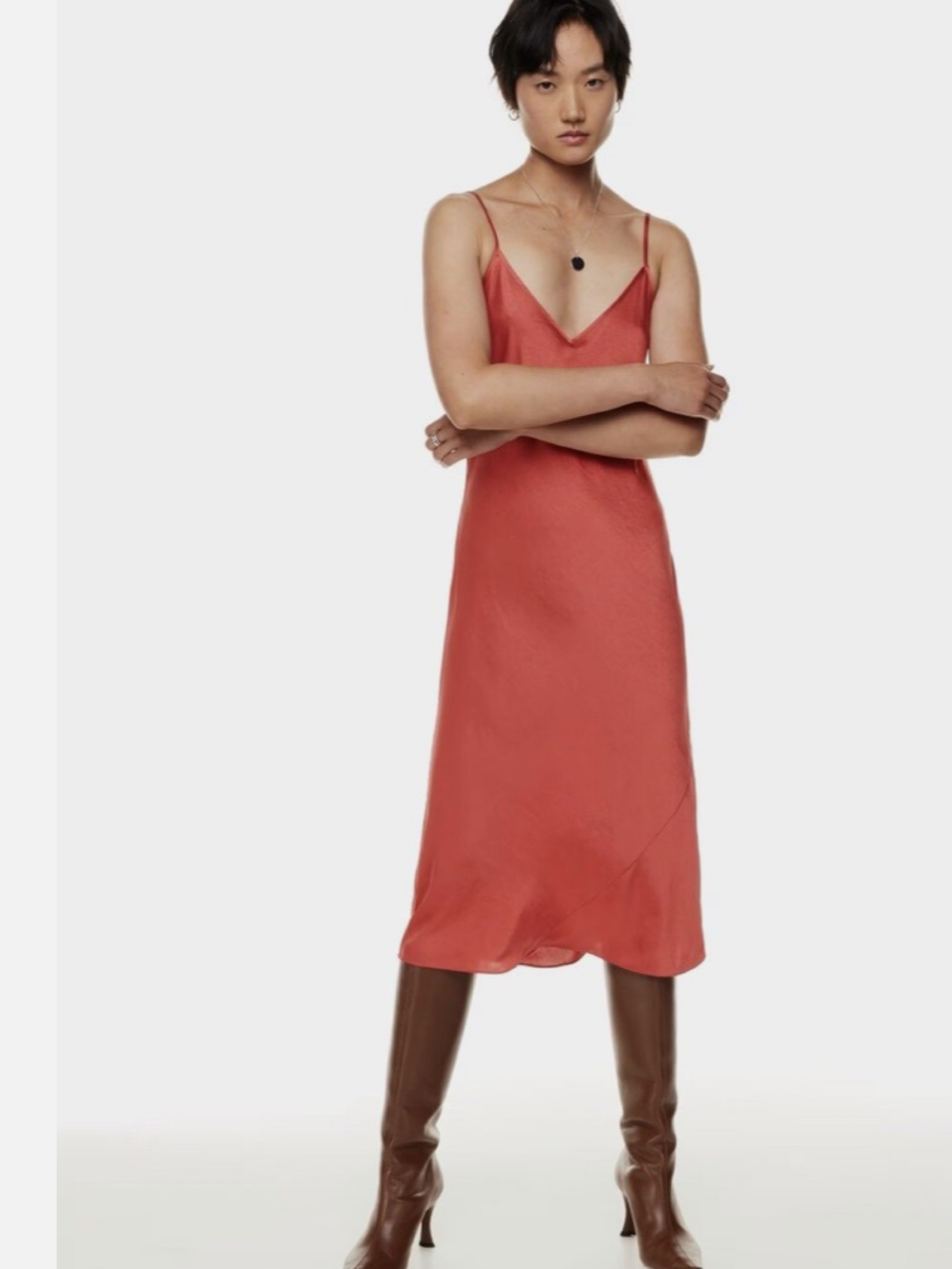 pink slip dress Delia's Satin Mini Spooktacular Creations Zombie Prom Categories_All Clothing relaxed mornings Slip Dress Size:5XL (18-20 US)