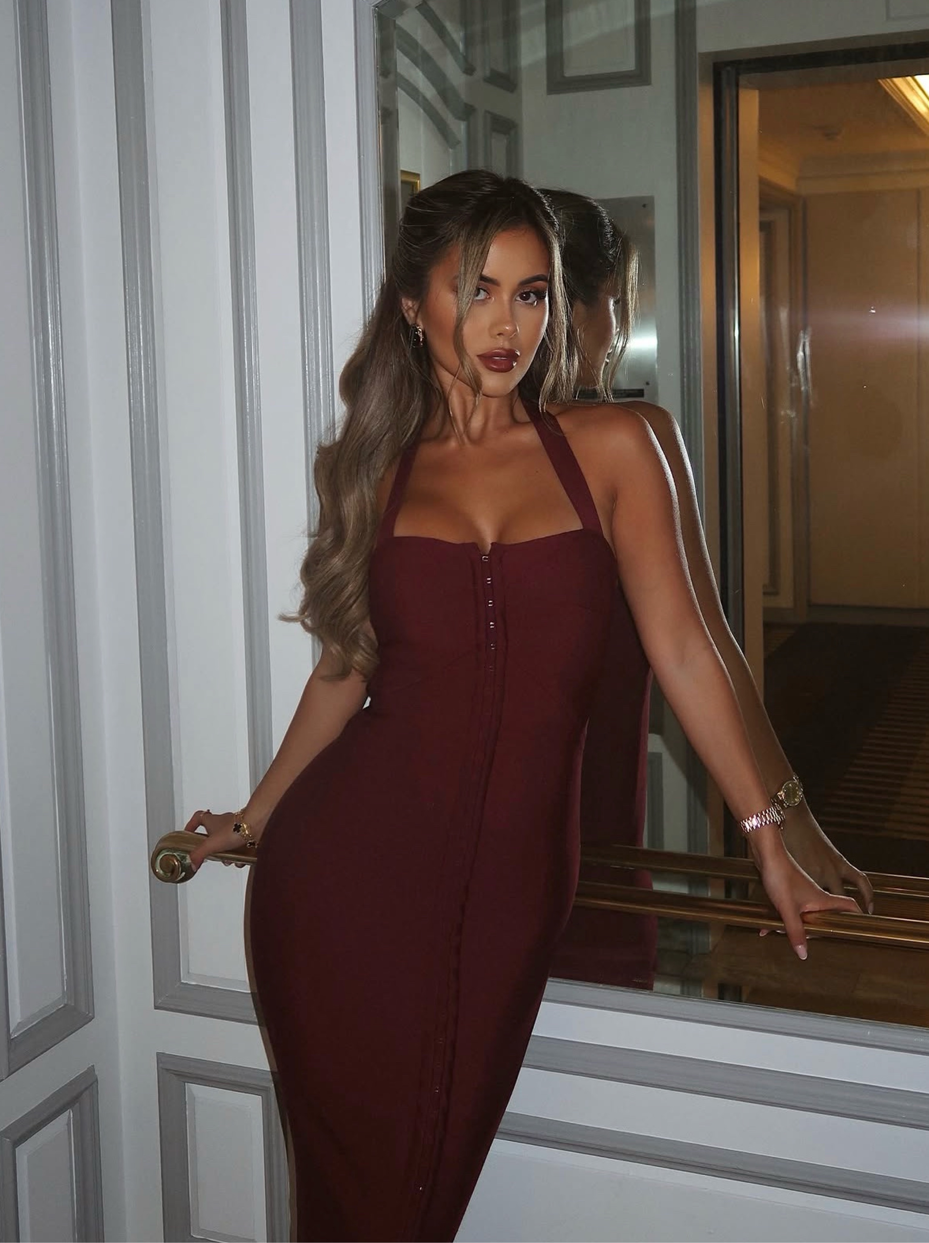 burgundy bodycon midi dress Burgundy Floral Mesh Sleeveless Bodycon Midi Dress | Womens | X-Small (Available in S, L) | 100% Polyester