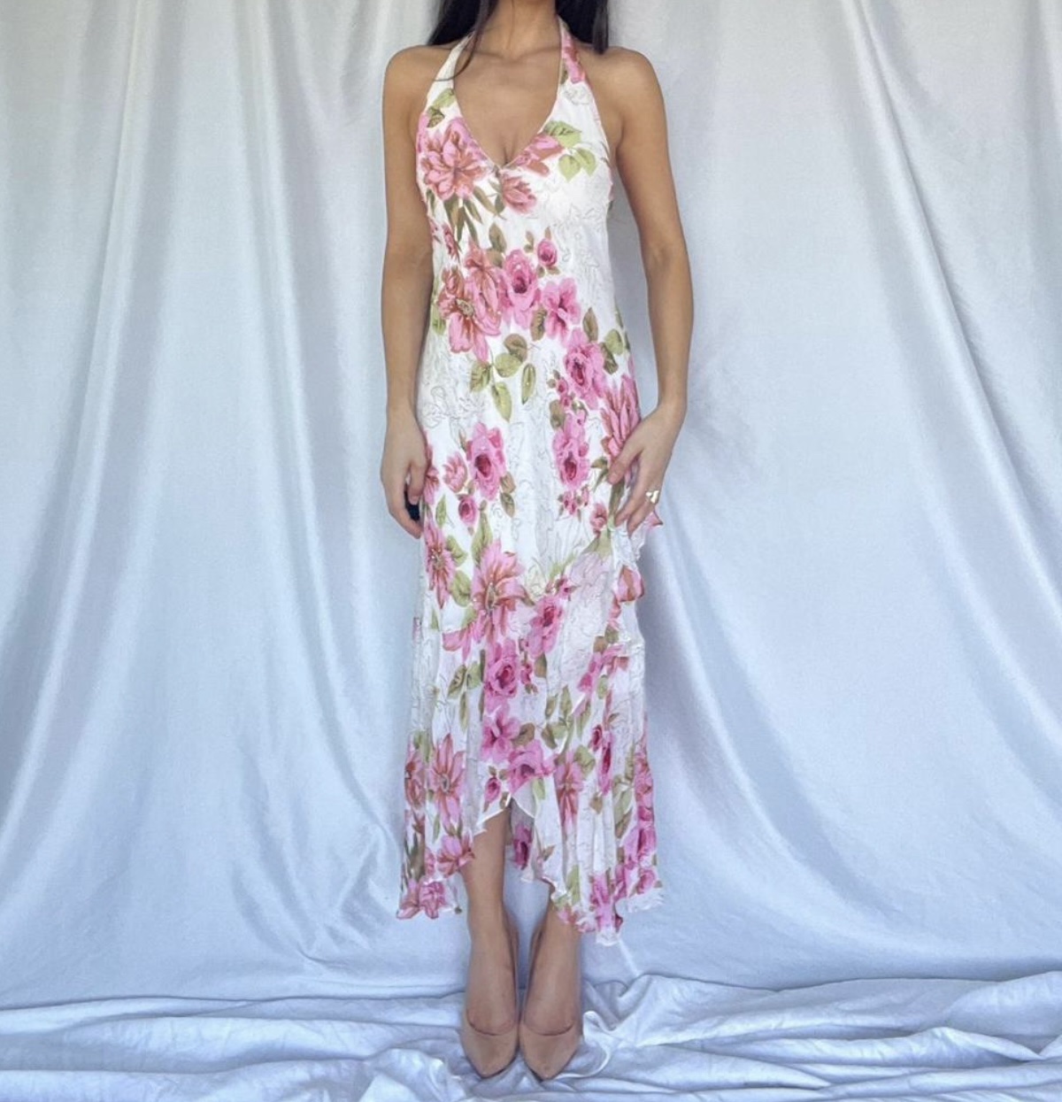 Vintage Y2K Floral Beaded Maxi Dress by Vintage - Pickle Vintage Y2K Floral Beaded Maxi Dress by Vintage - Pickle