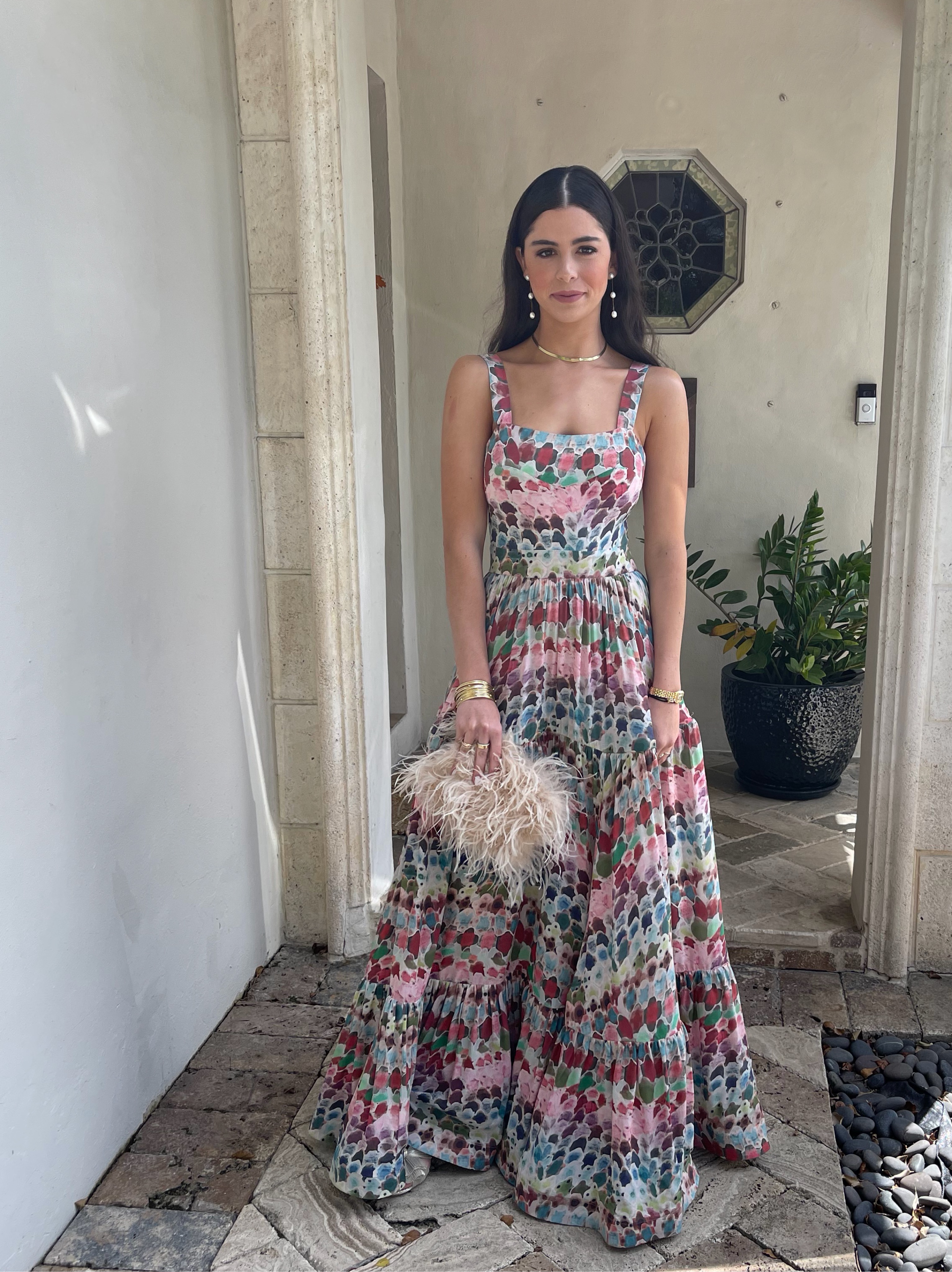 Alexis Multicolor Print Maxi Dress/Gown by Alexis - Pickle
