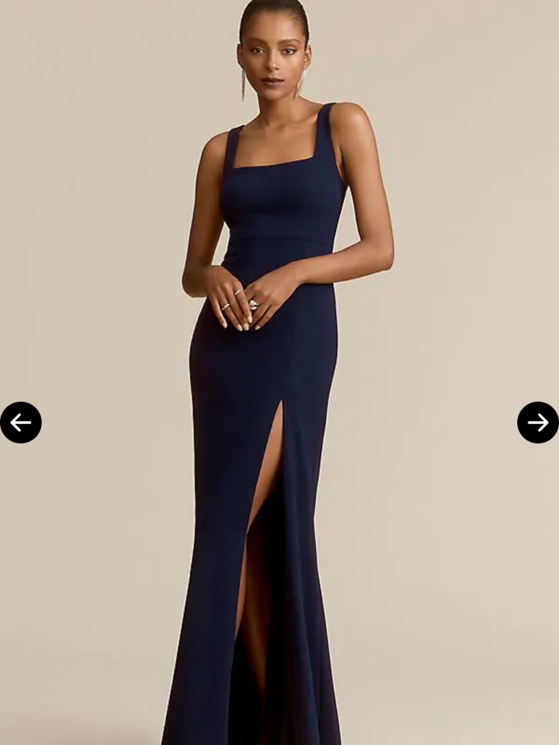 Back Square Neck stretch crepe Maxi Dress by Anthropologie | Pickle